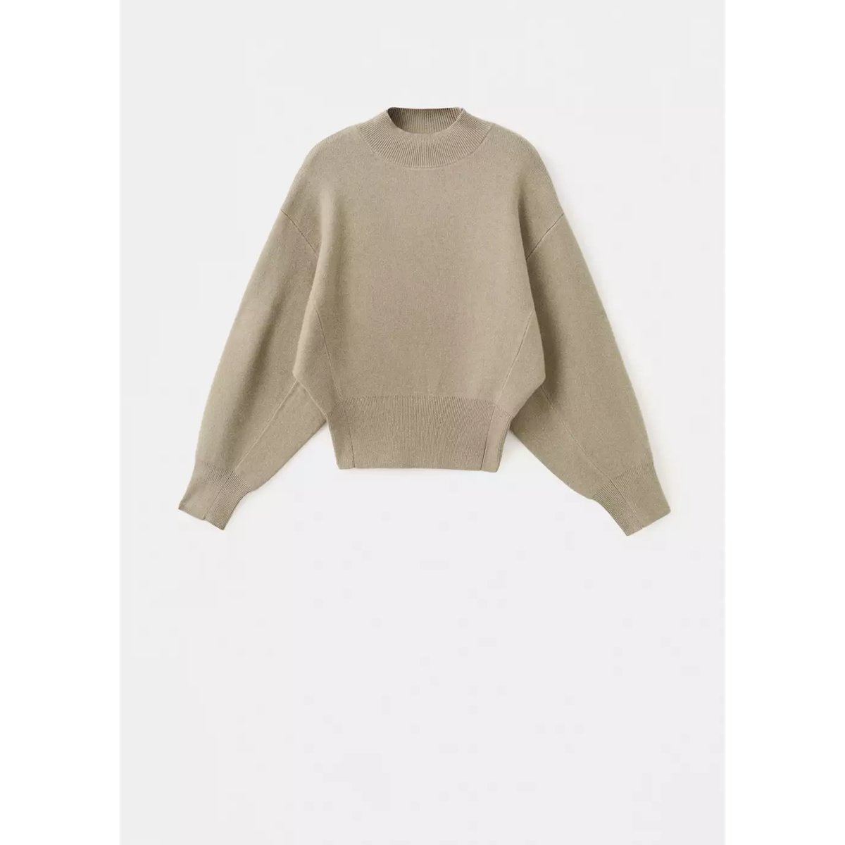 Pull-over oversize col montant gris clair/pastel, MANGO