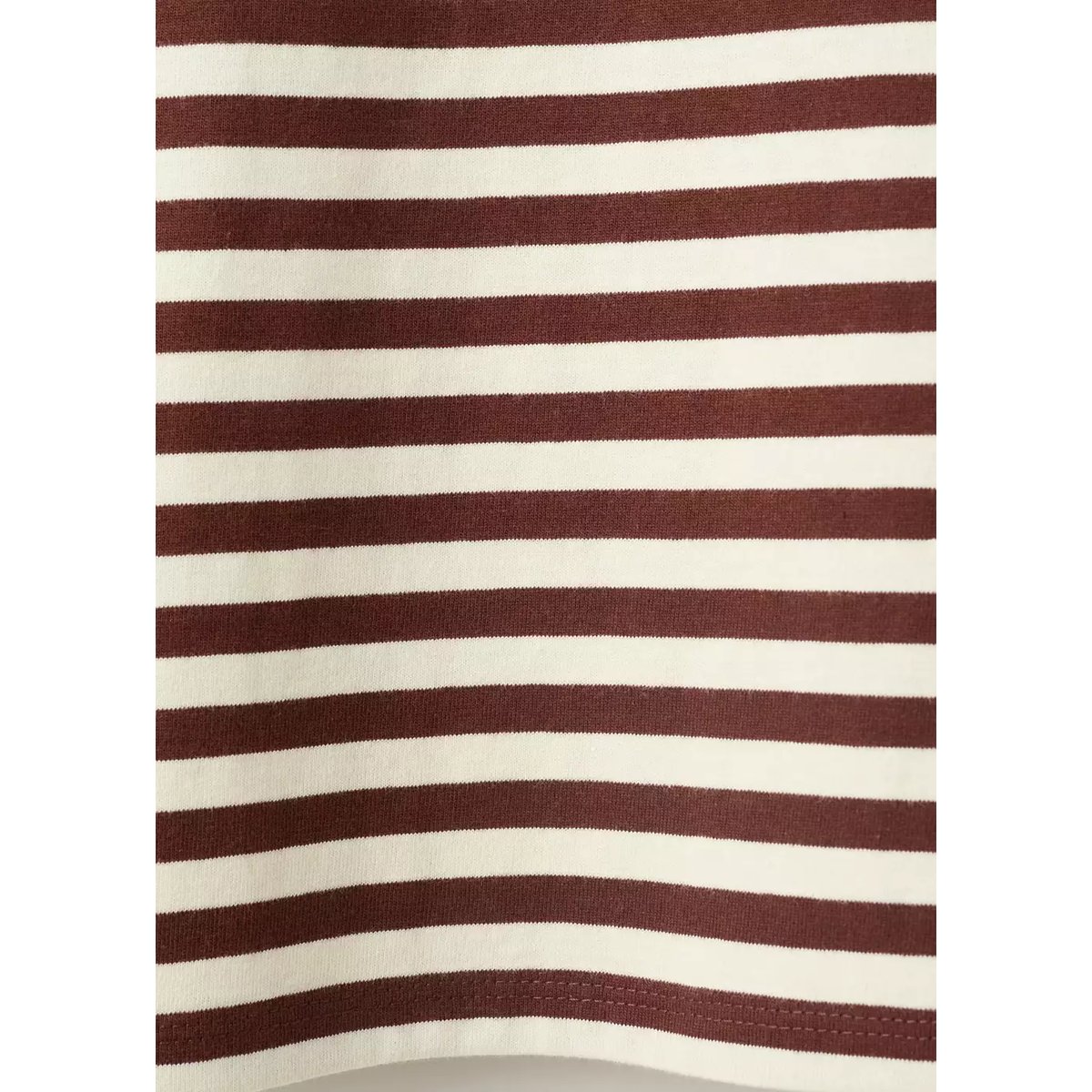 T-shirt coton à rayures marron, MANGO