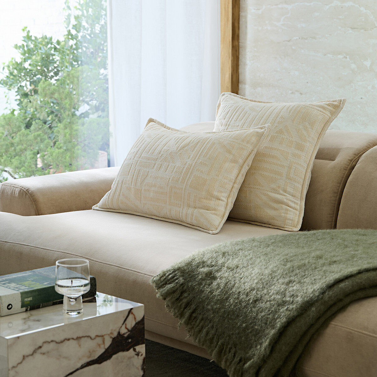 Hesper Jacquard Chenille Cushion Cover ecru , AM.PM