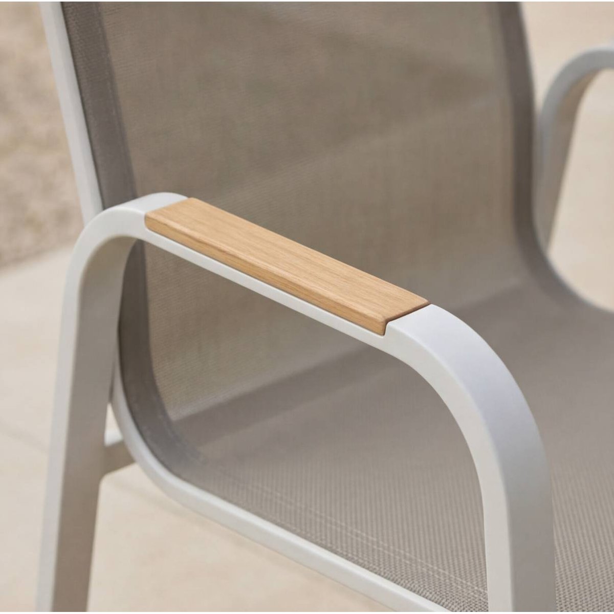 Lot de 2 chaises de jardin en aluminium AYDEN marron, MADE IN MEUBLES