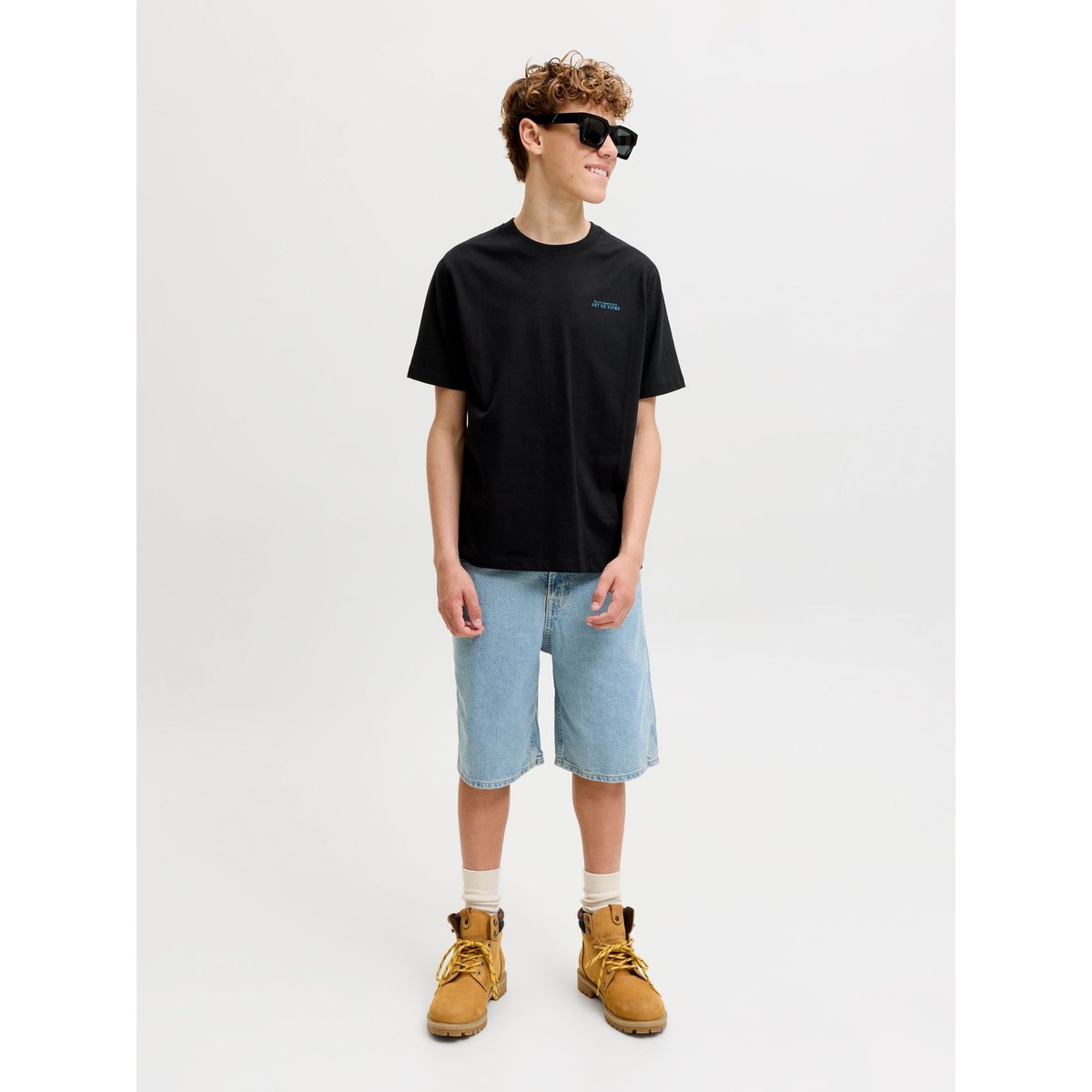 T-Shirt black 1, JACK & JONES JUNIOR