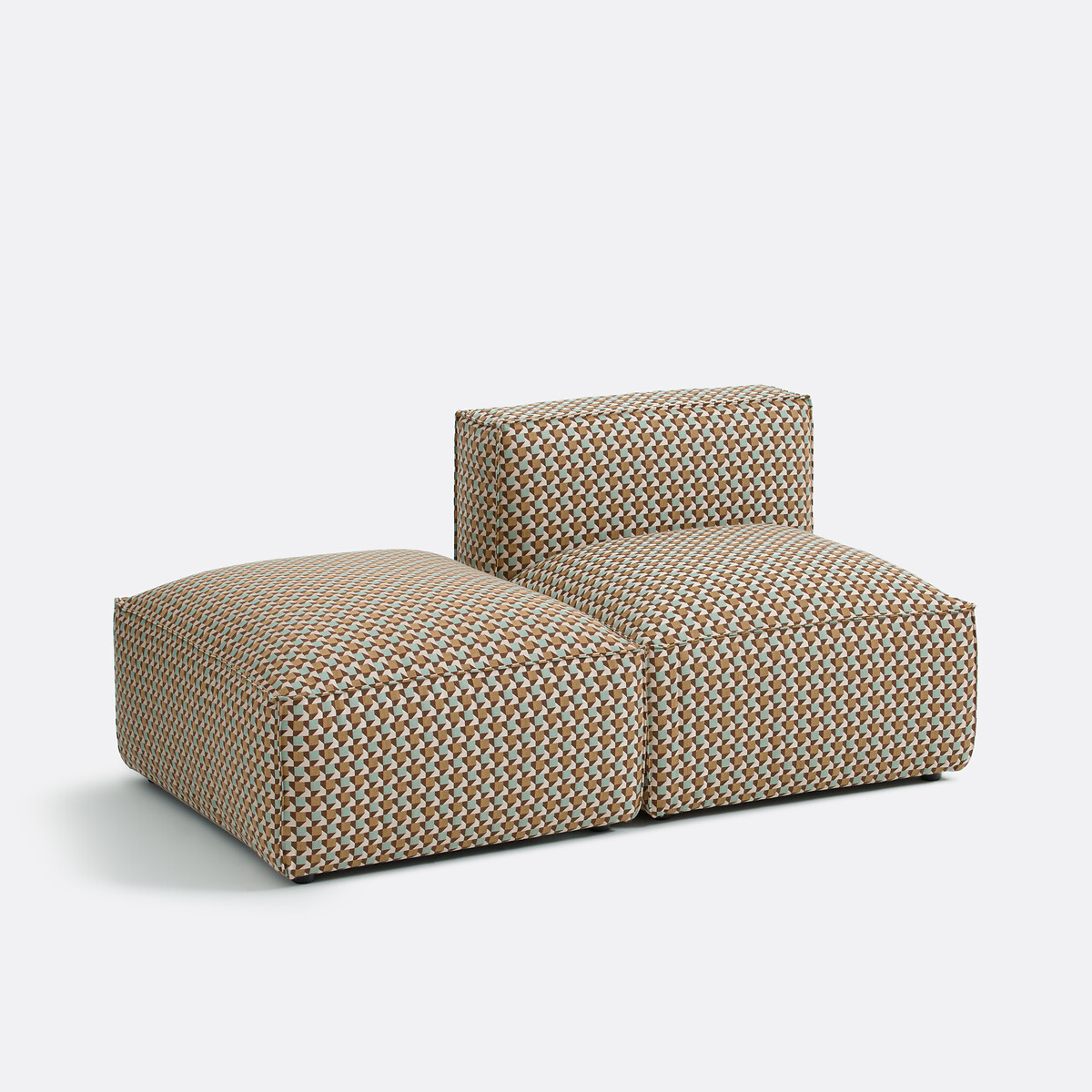Elément chauffeuse pour canapé modulable, en jacquard Origami, SEVEN jacquard géométrique , LA REDOUTE INTERIEURS