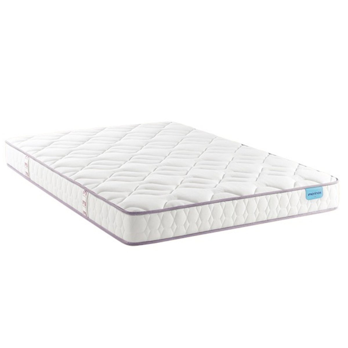 Ensemble matelas 100% latex HAPPY LIT, sommier TWIST et pieds blanc, MERINOS