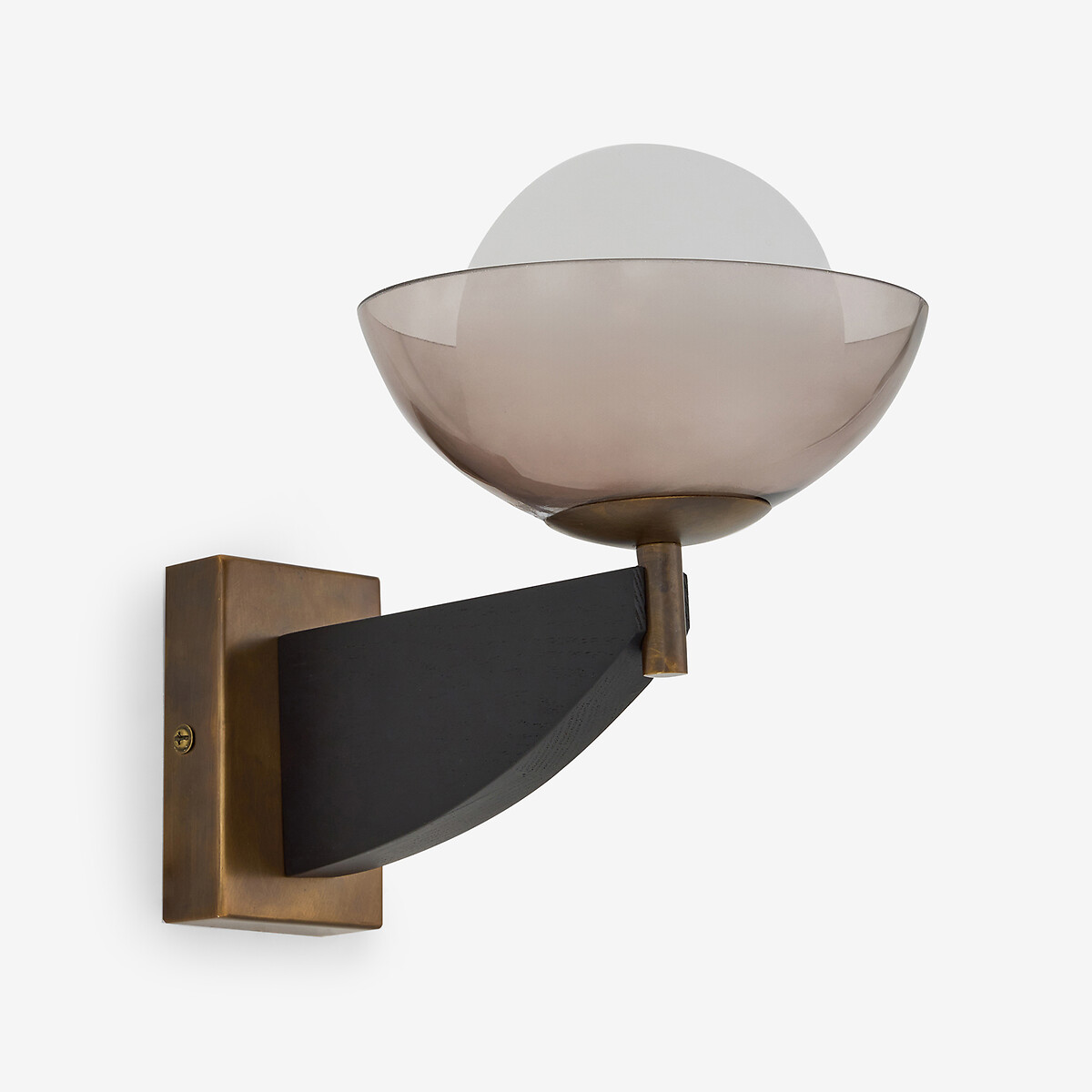 MADE.COM Layla Opal Globe Wall Light black, MADE