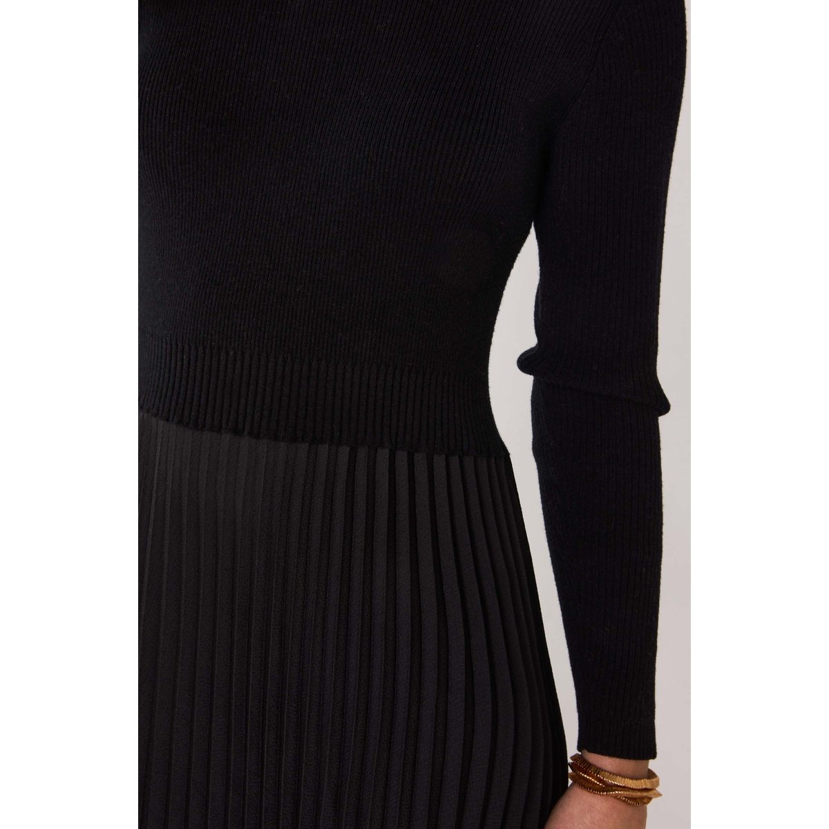 Robe en maille BELINDA noir, Maison 123