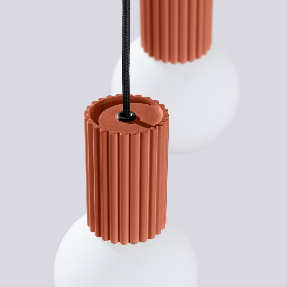Suspension Aluminium Ocre Rouge G9 2 Halo ocre rouge, EDEN
