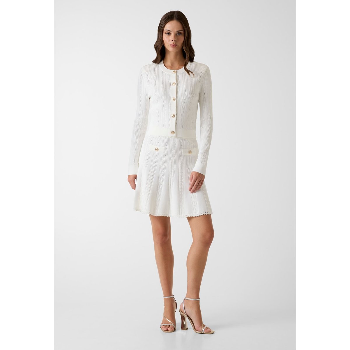 Mini-Jupe En Tricot crème, GUESS