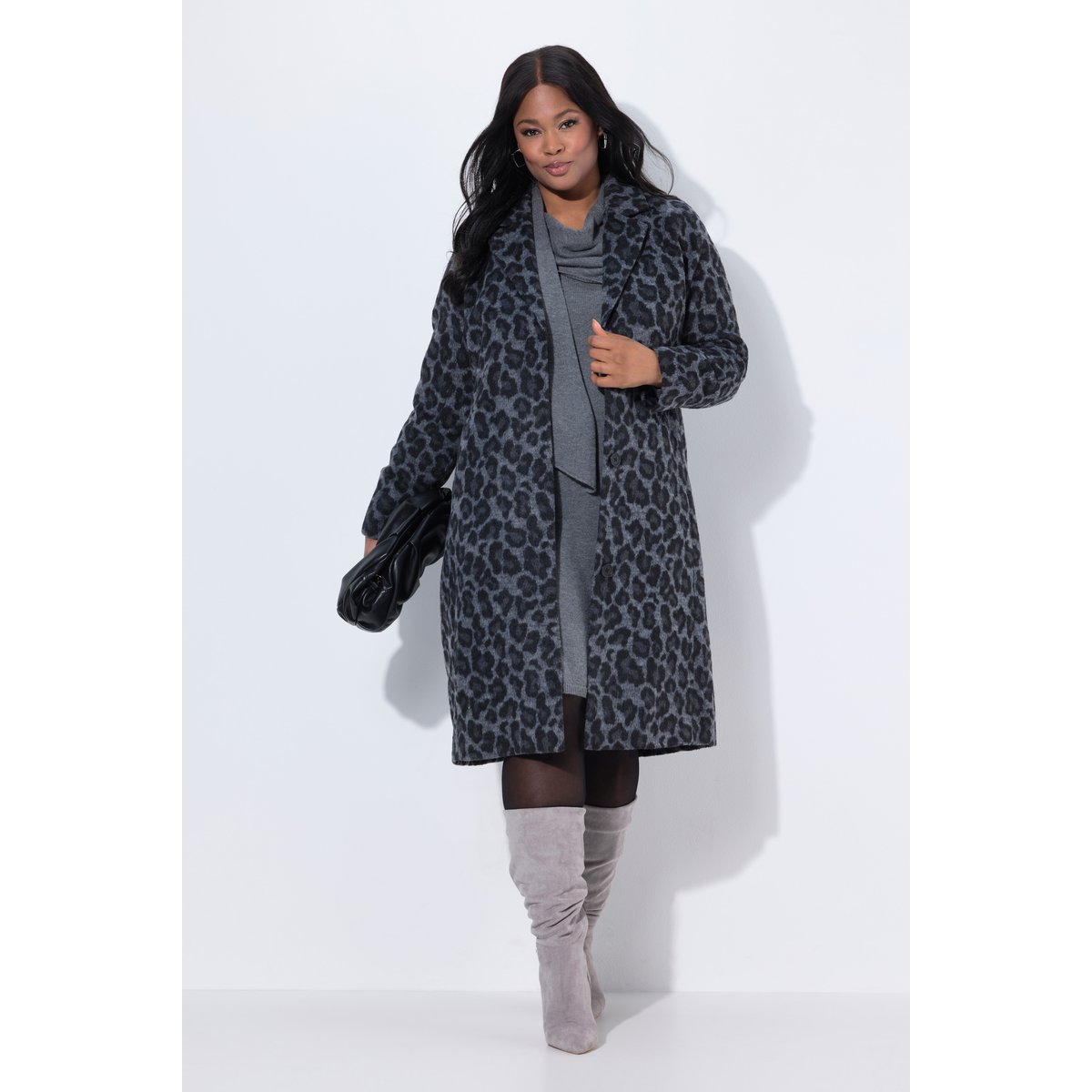 Manteau à longues manches raglan noir, ULLA POPKEN