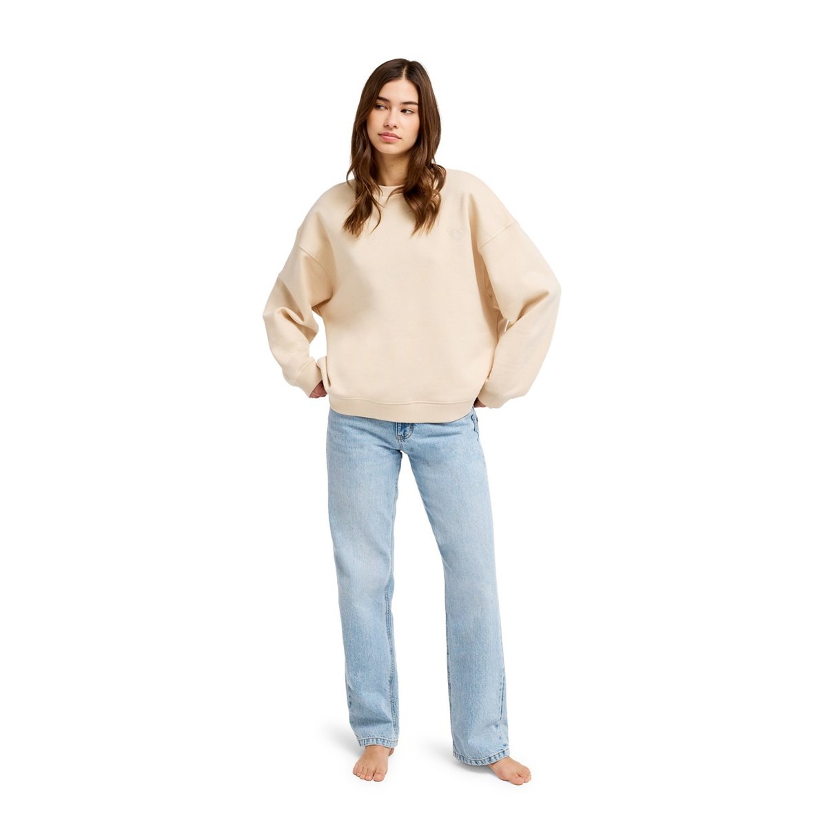 Sweat PLEASE PLEASE. beige parchment, ROXY
