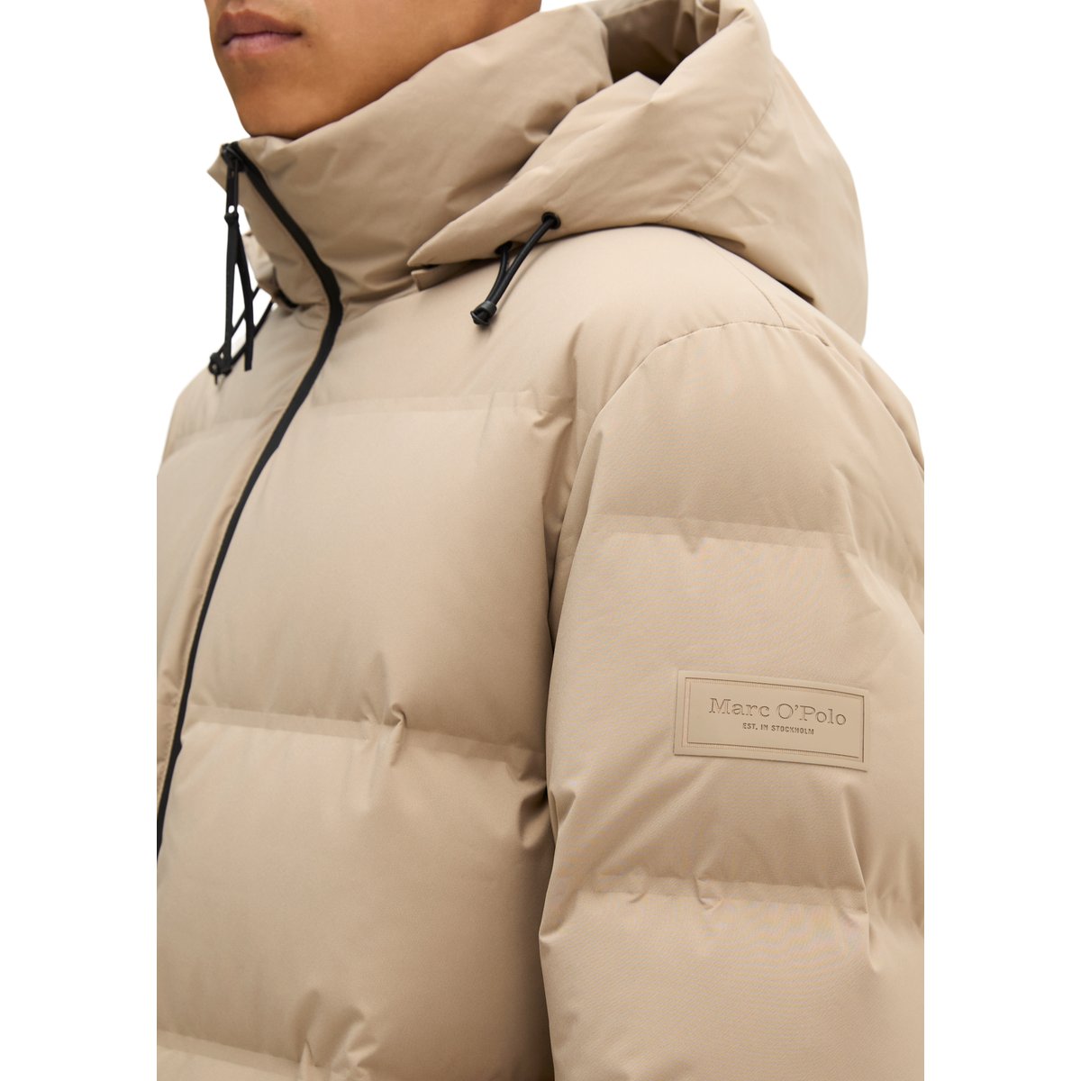 MOP x Function : manteau en duvet, coupe regular léger et hydrofuge noir, MARC O'POLO