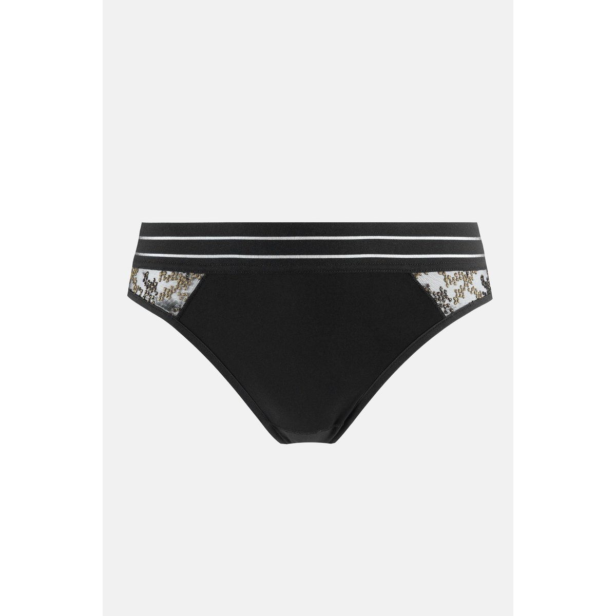 Tanga en broderie NUFIT STARDUST noir, MAISON LEJABY