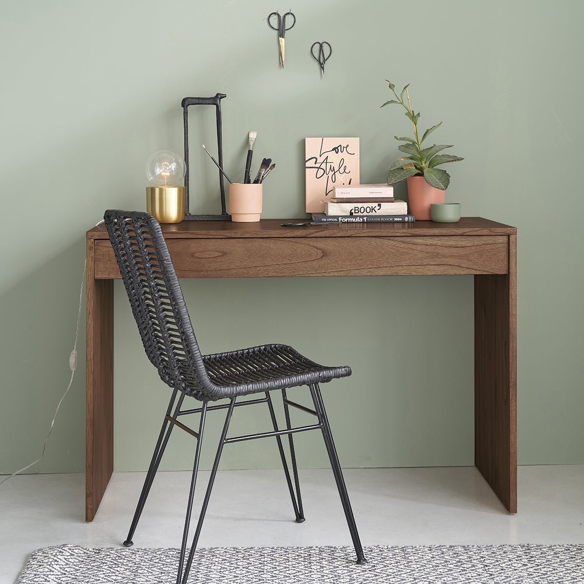 Console en bois massif 120 cm 1 tiroir  MILO marron, BERAH GETAH