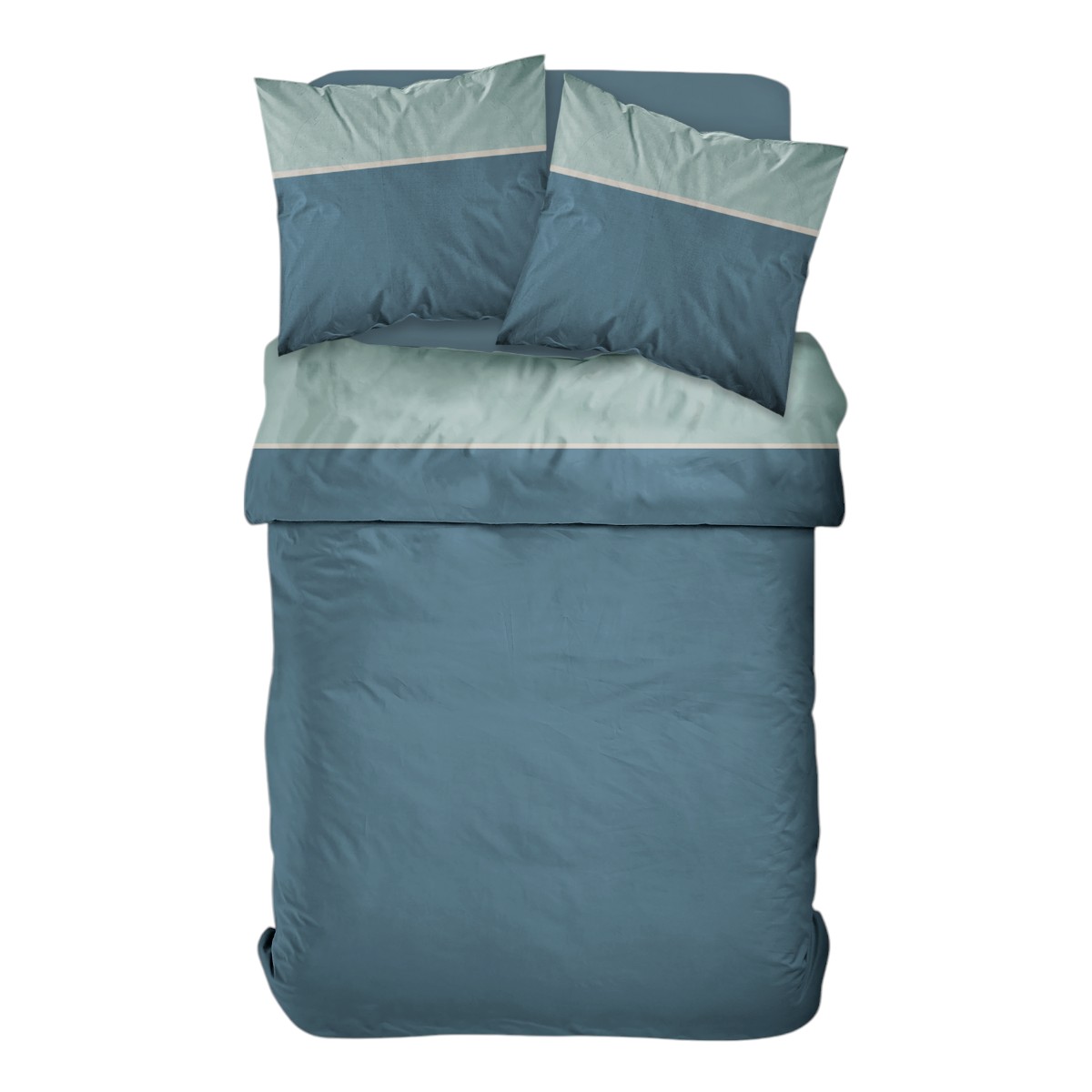 Parure de lit 2 personnes coton PRESTIGE vert, TODAY