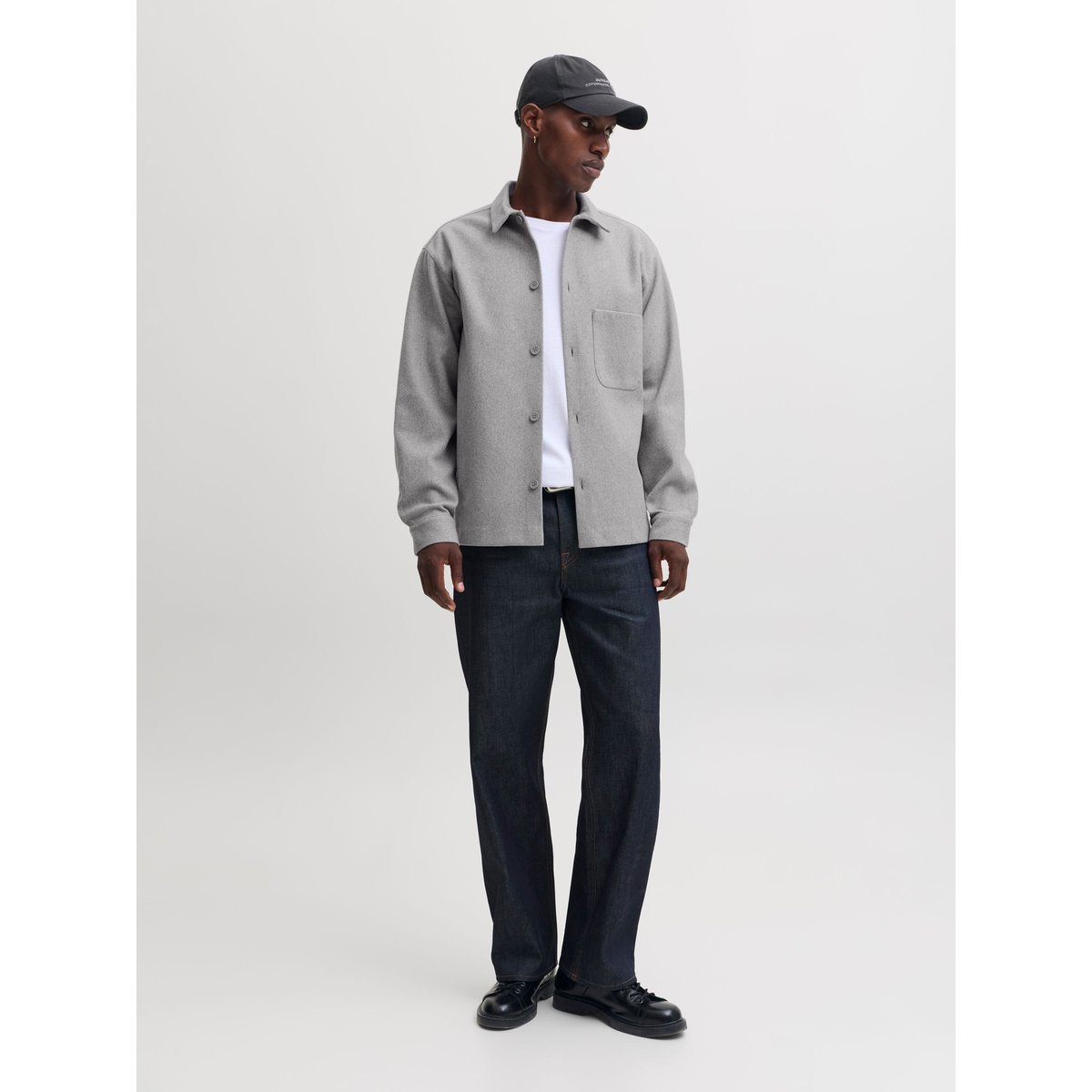Surchemise light grey melange 1, JACK & JONES