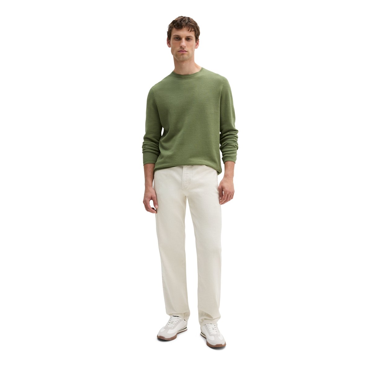 Pull-over regular en pur coton bio vert, MARC O'POLO