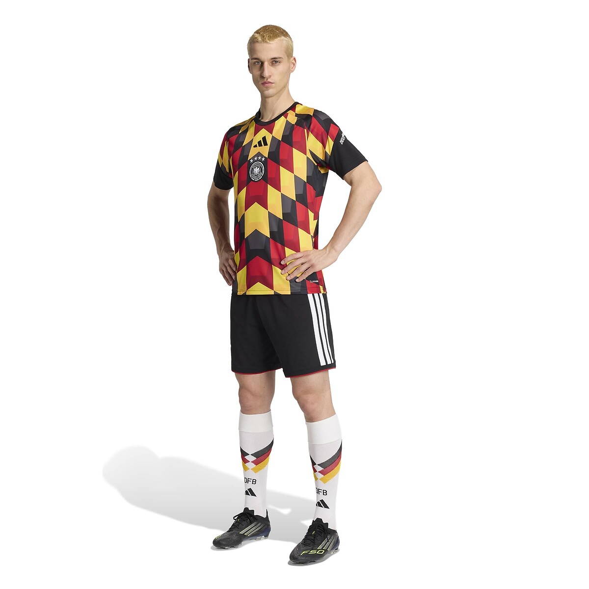 Maglia pre-partita Germania Casa, Coppa del Mondo 2026 nero , adidas Performance