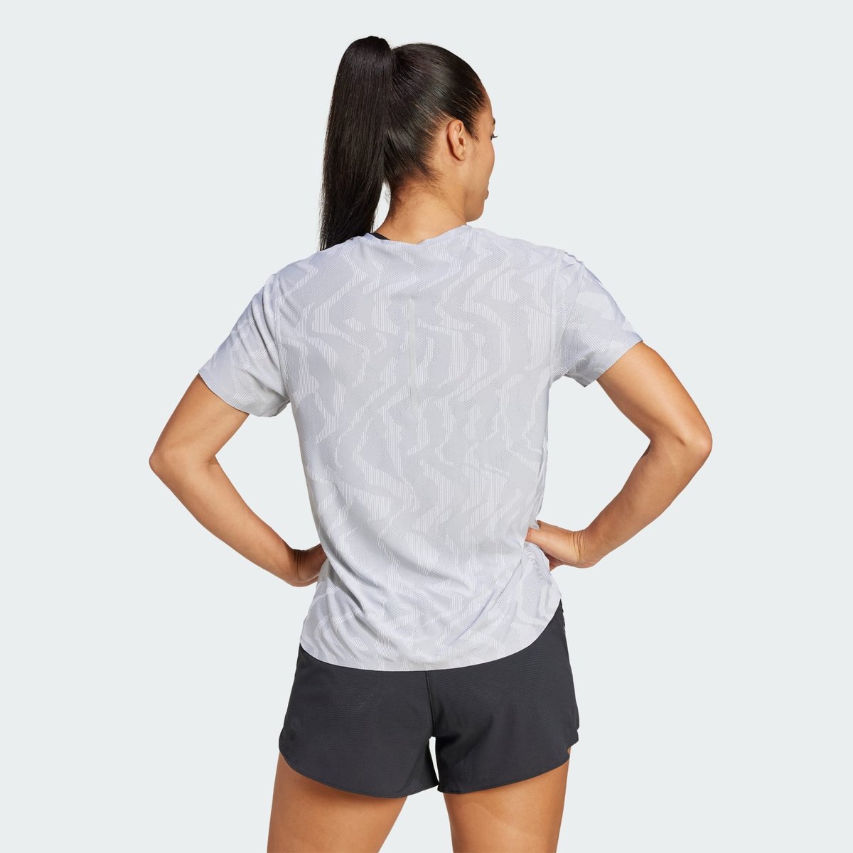 T-shirt de running technique Ultimate HEAT.RDY halo silver, adidas Performance