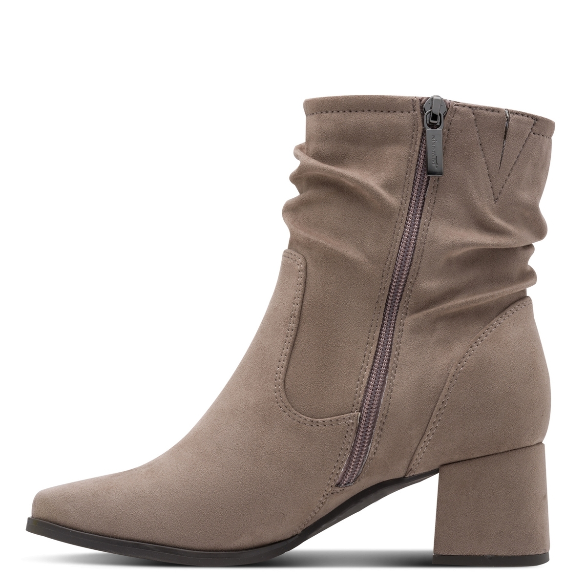Bottine talon bloc gris, TAMARIS