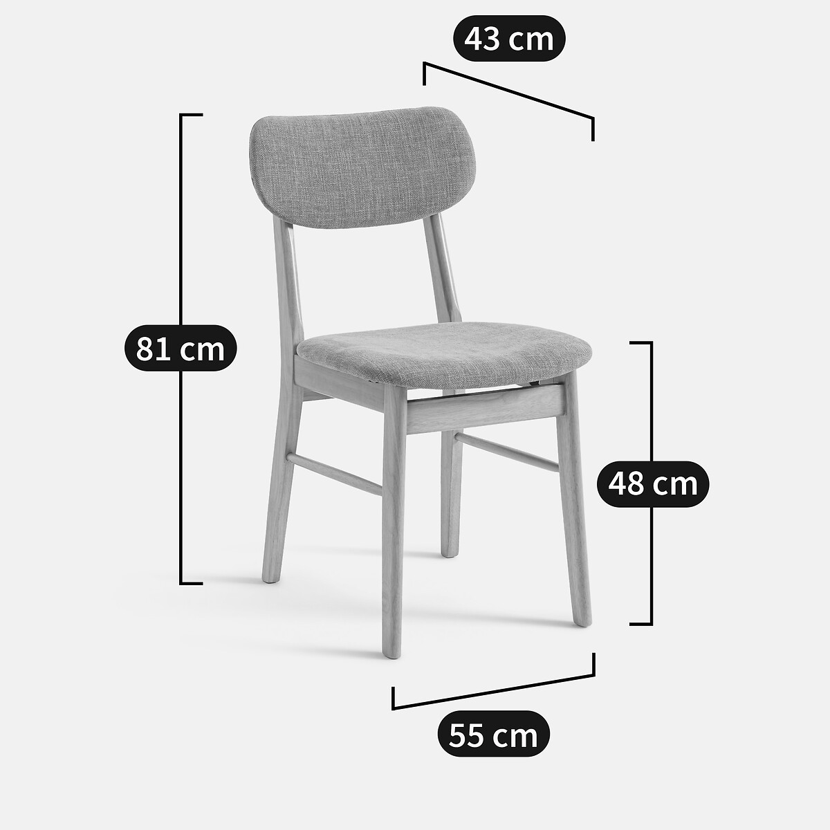 Chaise vintage, Selyn jaune, LA REDOUTE INTERIEURS
