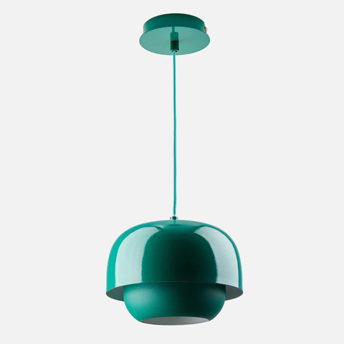 Hanging Lamp in Coloured Iron Ø21.4cm Kinoko green, LA REDOUTE INTERIEURS