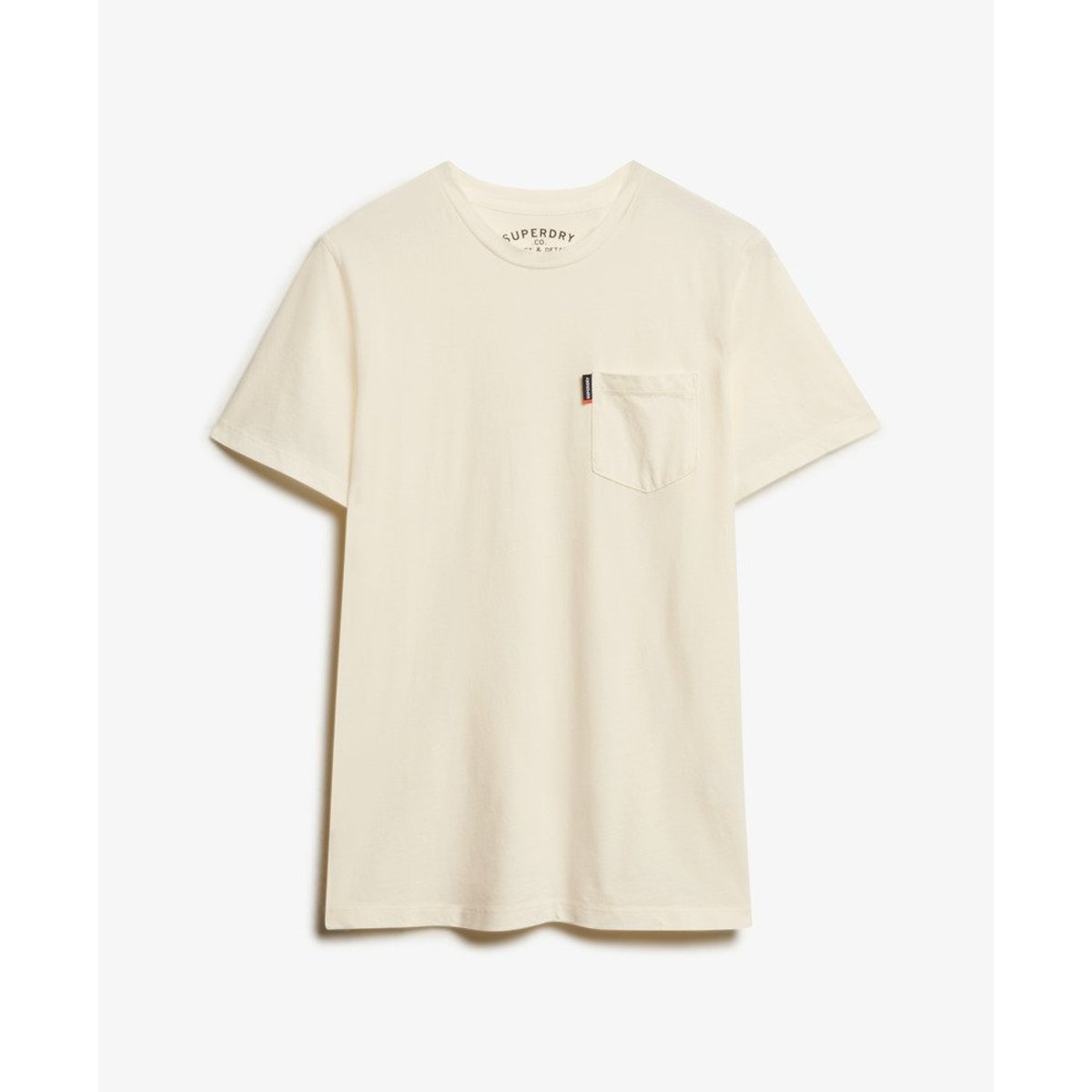 T-shirt Essential Classique à Poche blanc cassé, SUPERDRY