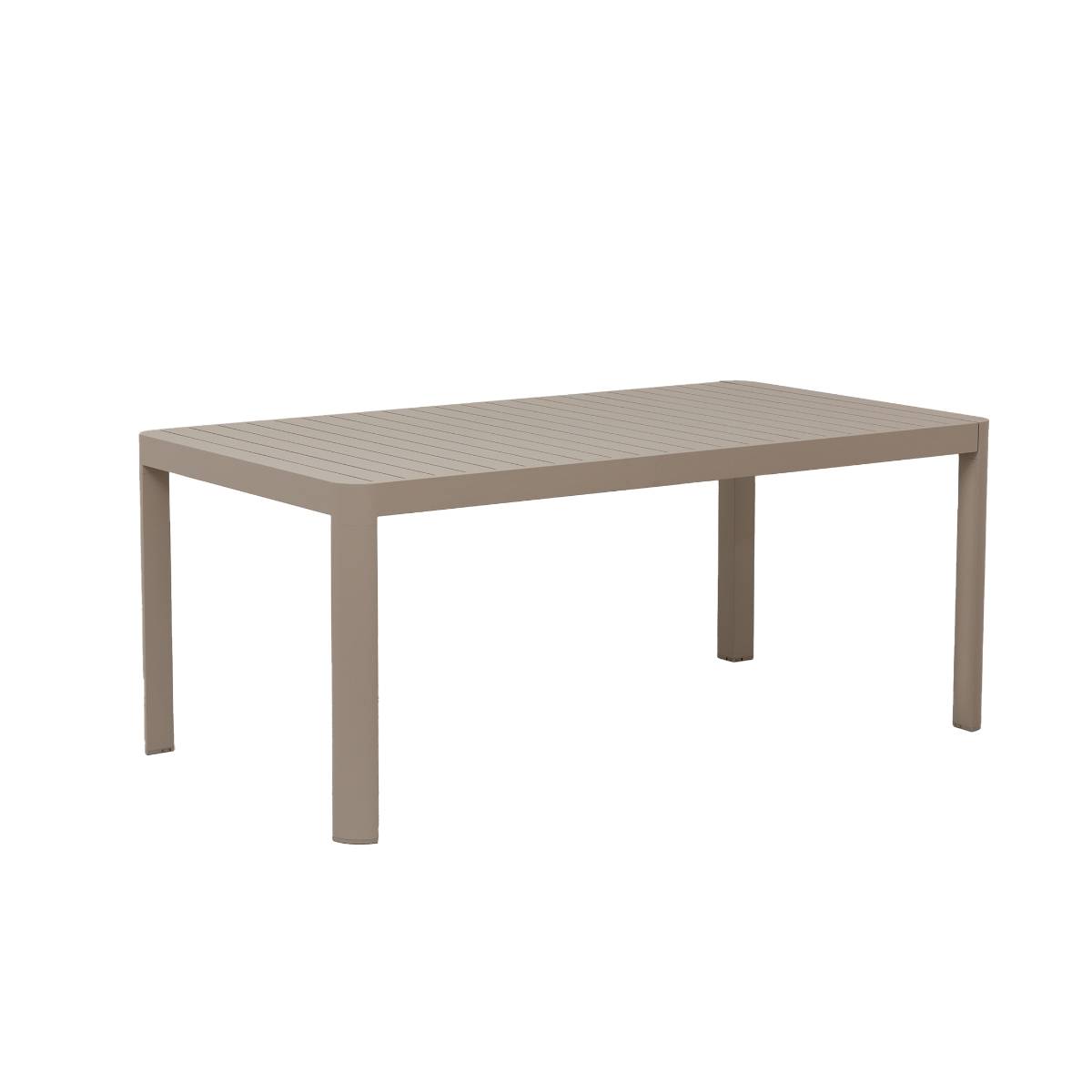 Table de jardin en aluminium KAÏA marron, MADE IN MEUBLES 