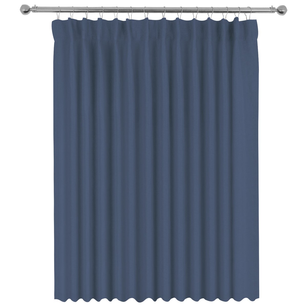Rideau tamisant en lin, LENAYA bleu, INSPIRE