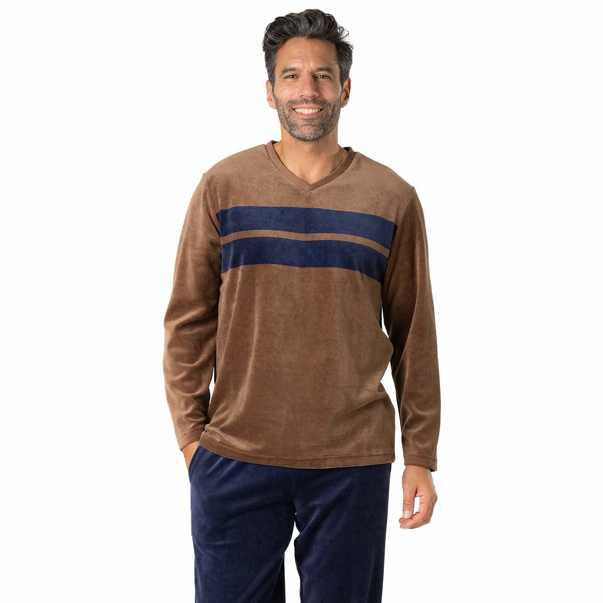 Velour Pyjamas navy/brown, EMINENCE