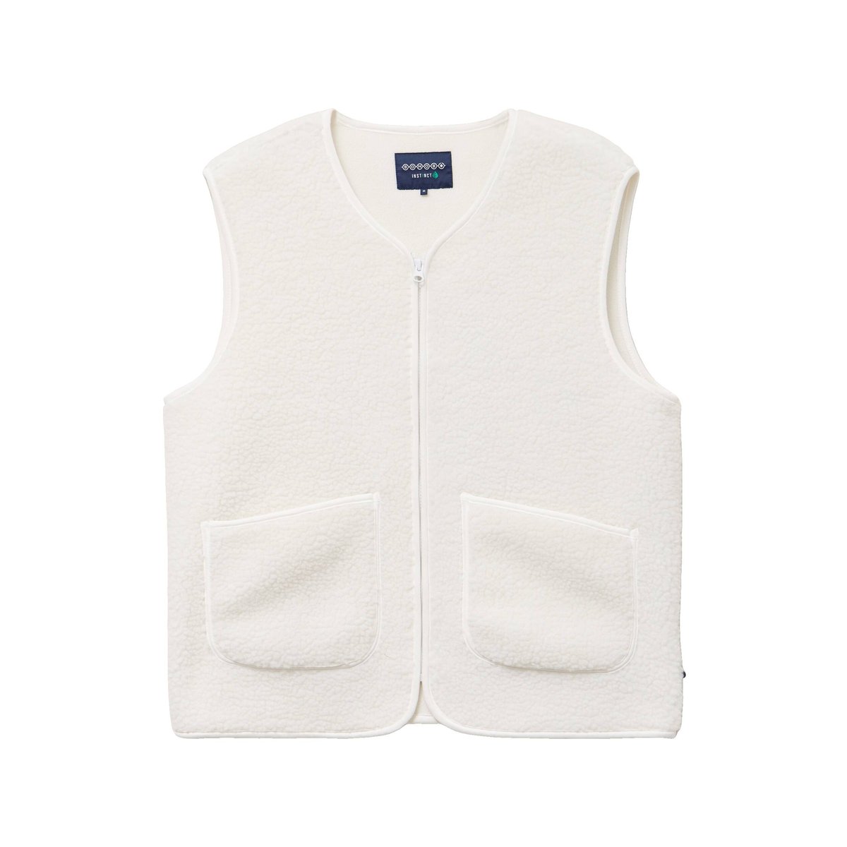 Sweat sans manches effet polaire ecru, BONOBO