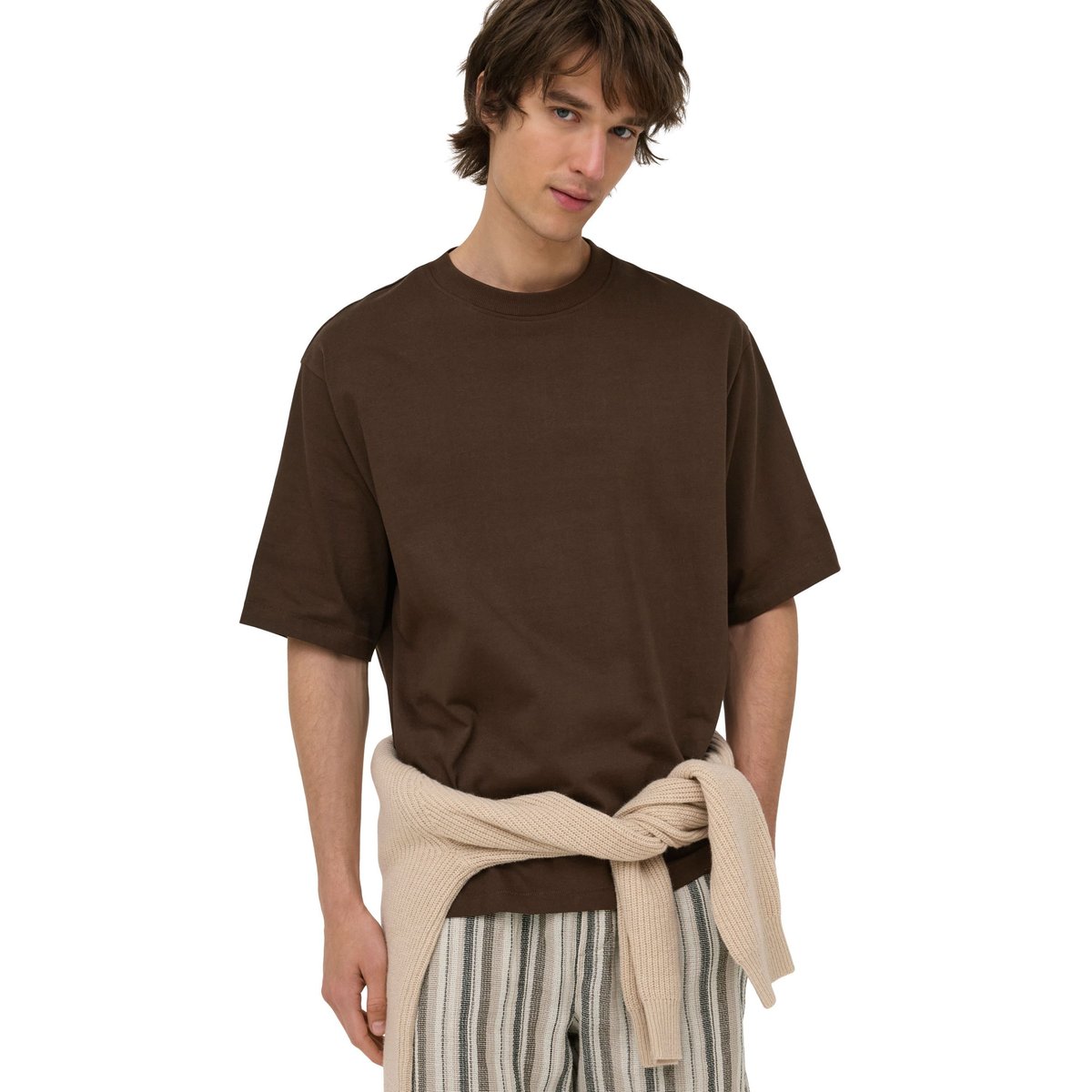 T-Shirt marron - demitasse 1, ONLY & SONS