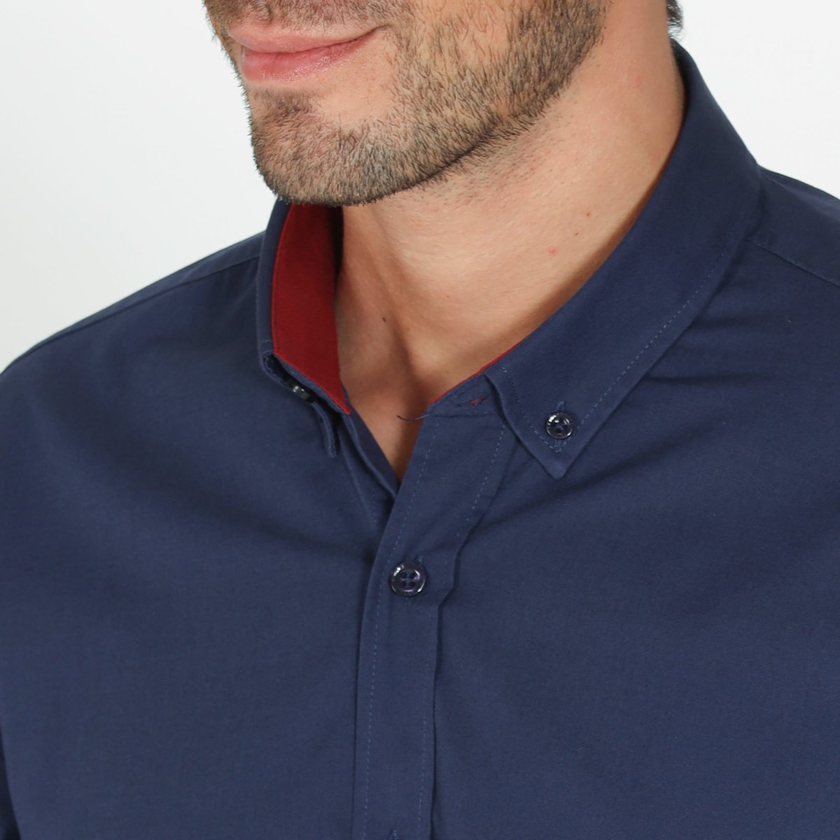 Chemise popeline manches longues en coton CROSBY marine, GENTLEMAN FARMER