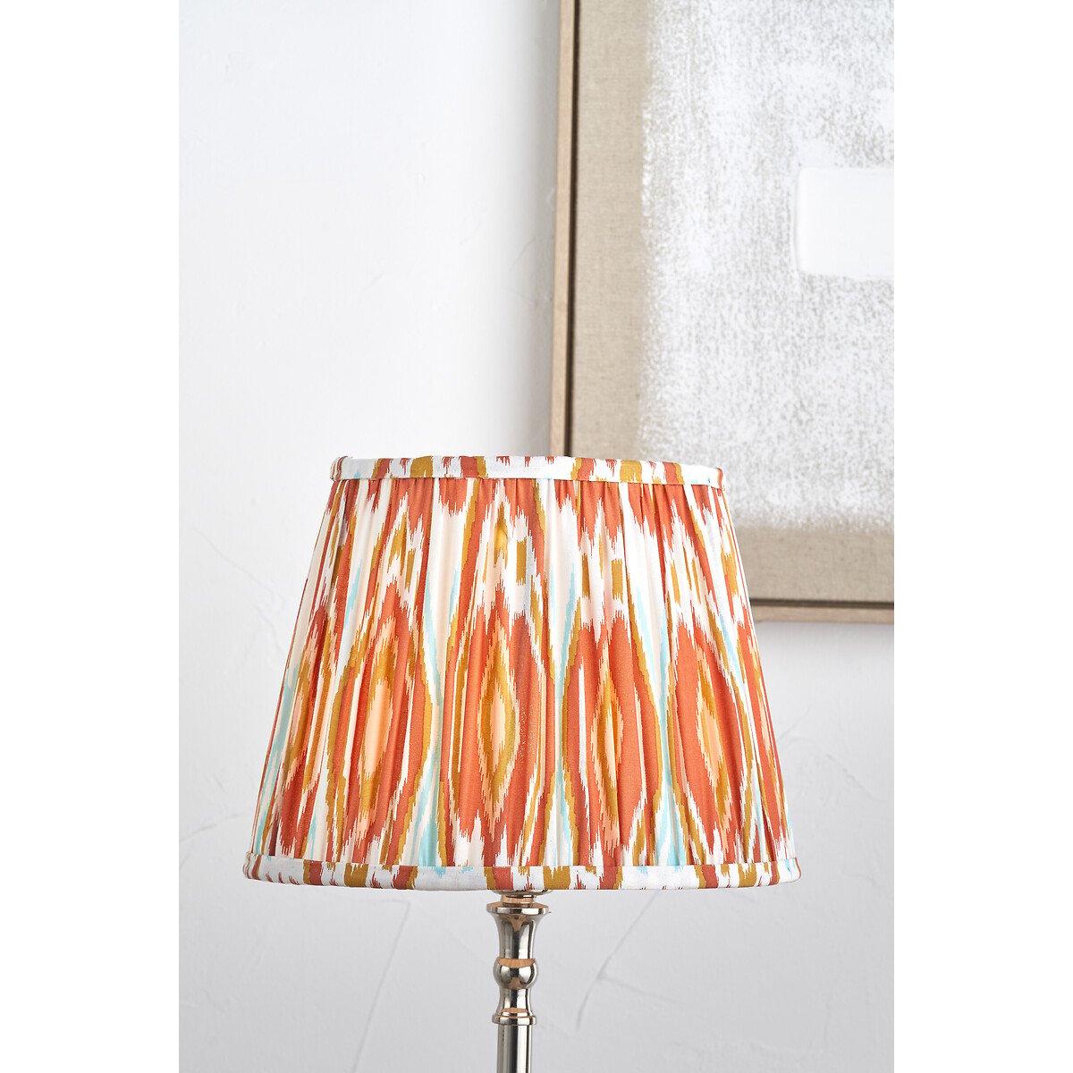 30cm Isadora Ikat Pattern Gathered Pleat Tapered Shade in Cinnamon cinnamon, ÉDITÉ