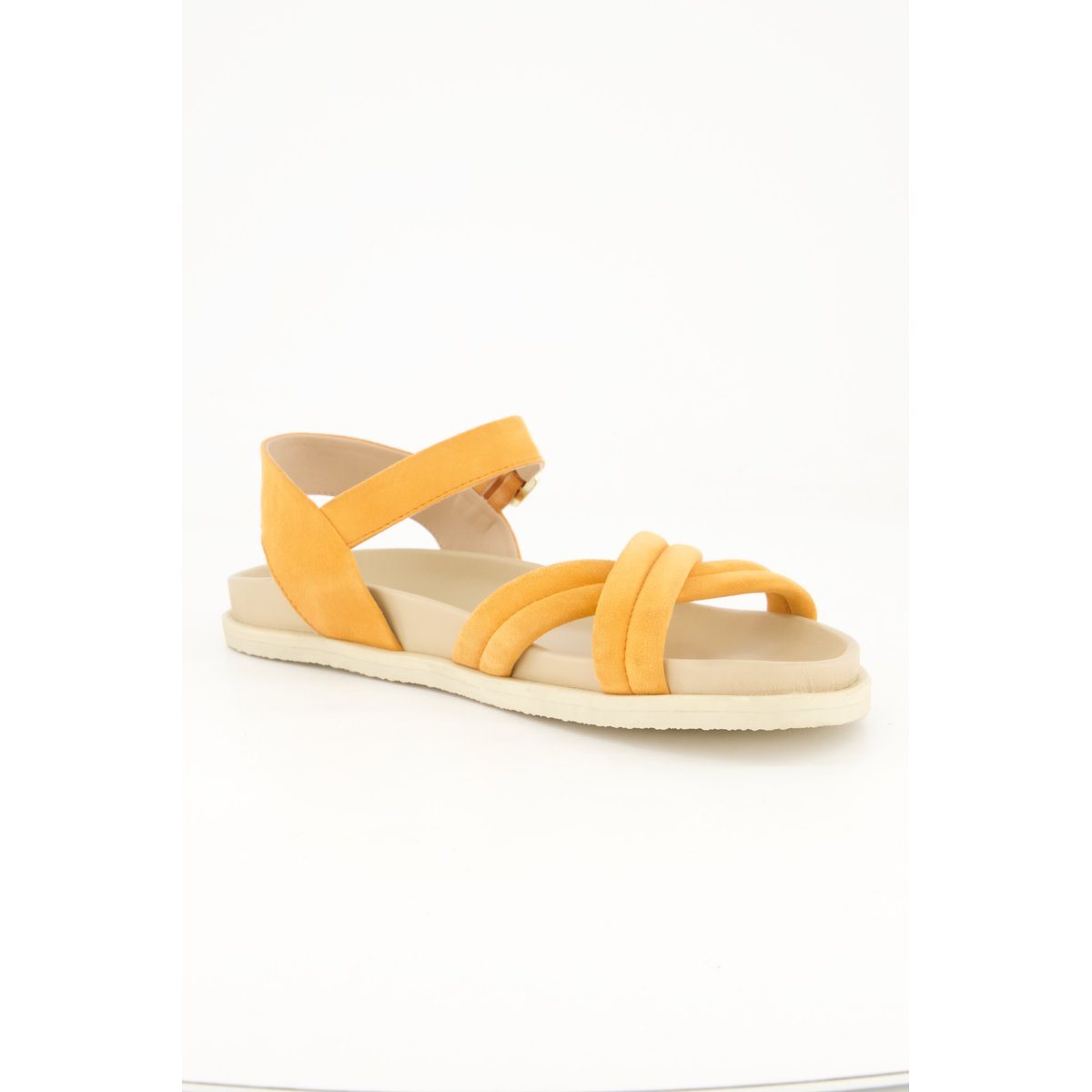 Sandales à larges brides, cuir suédé , pied large mandarine, ULLA POPKEN