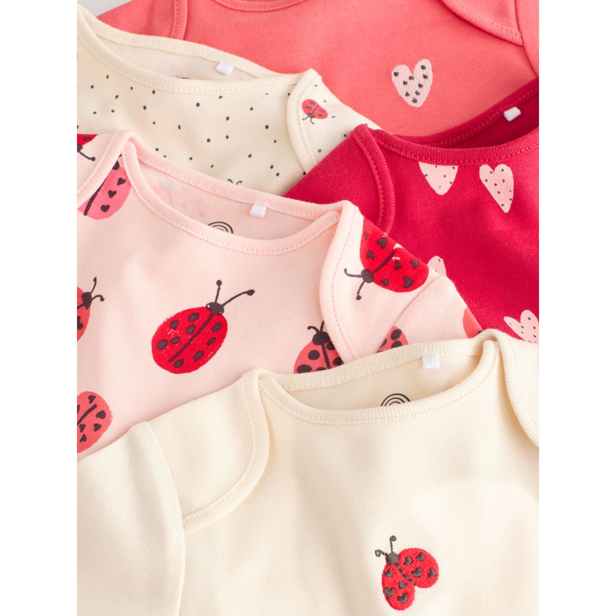 Body à manches longues bébé, lot de 5 coccinelle rouge, NEXT