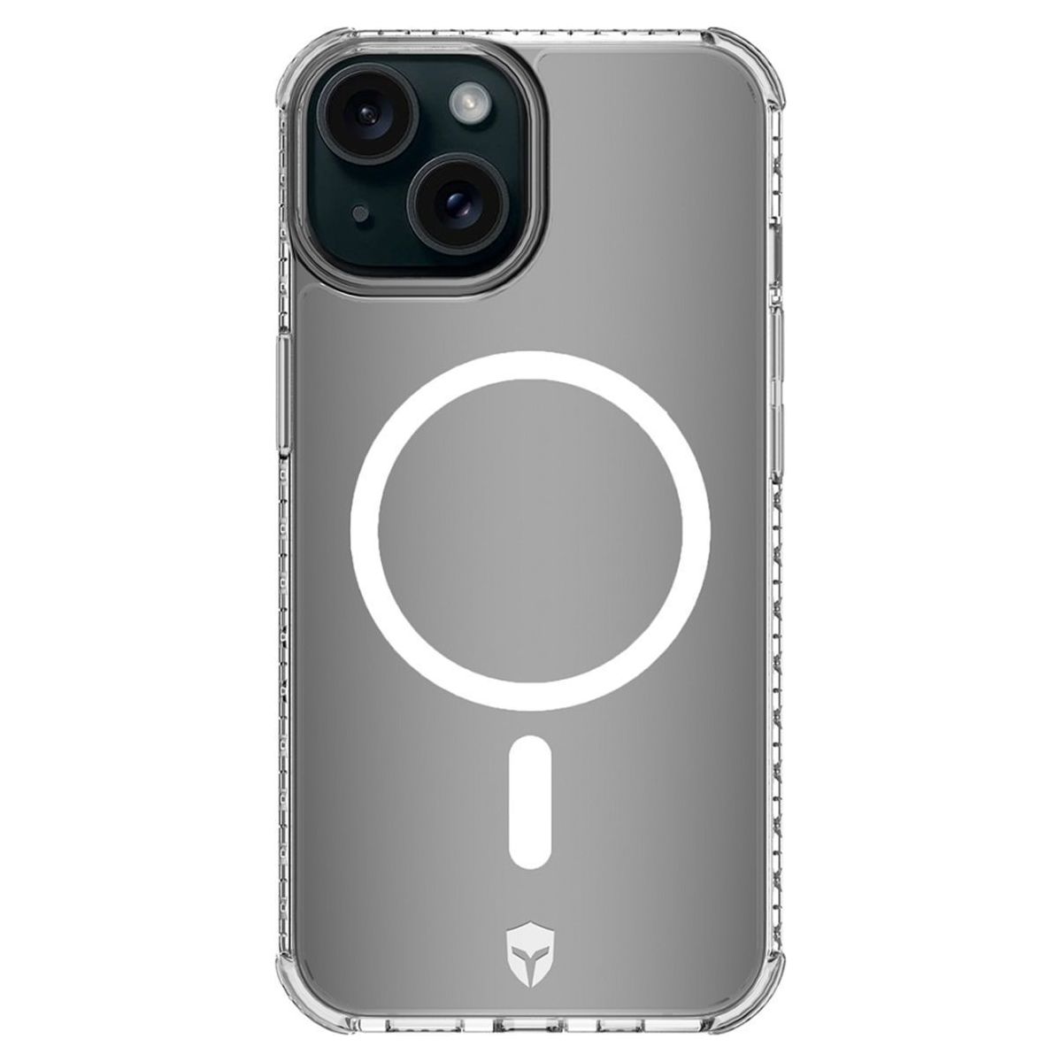 Coque iPhone 15 Plus MagSafe transparente couleur unique, FORCE CASE