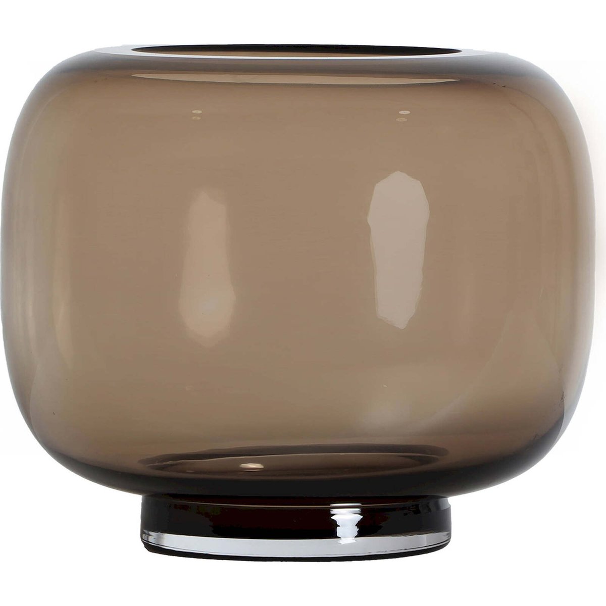 Vase contemporain en verre finition translucide brun translucide contemporain, RECOLLECTION