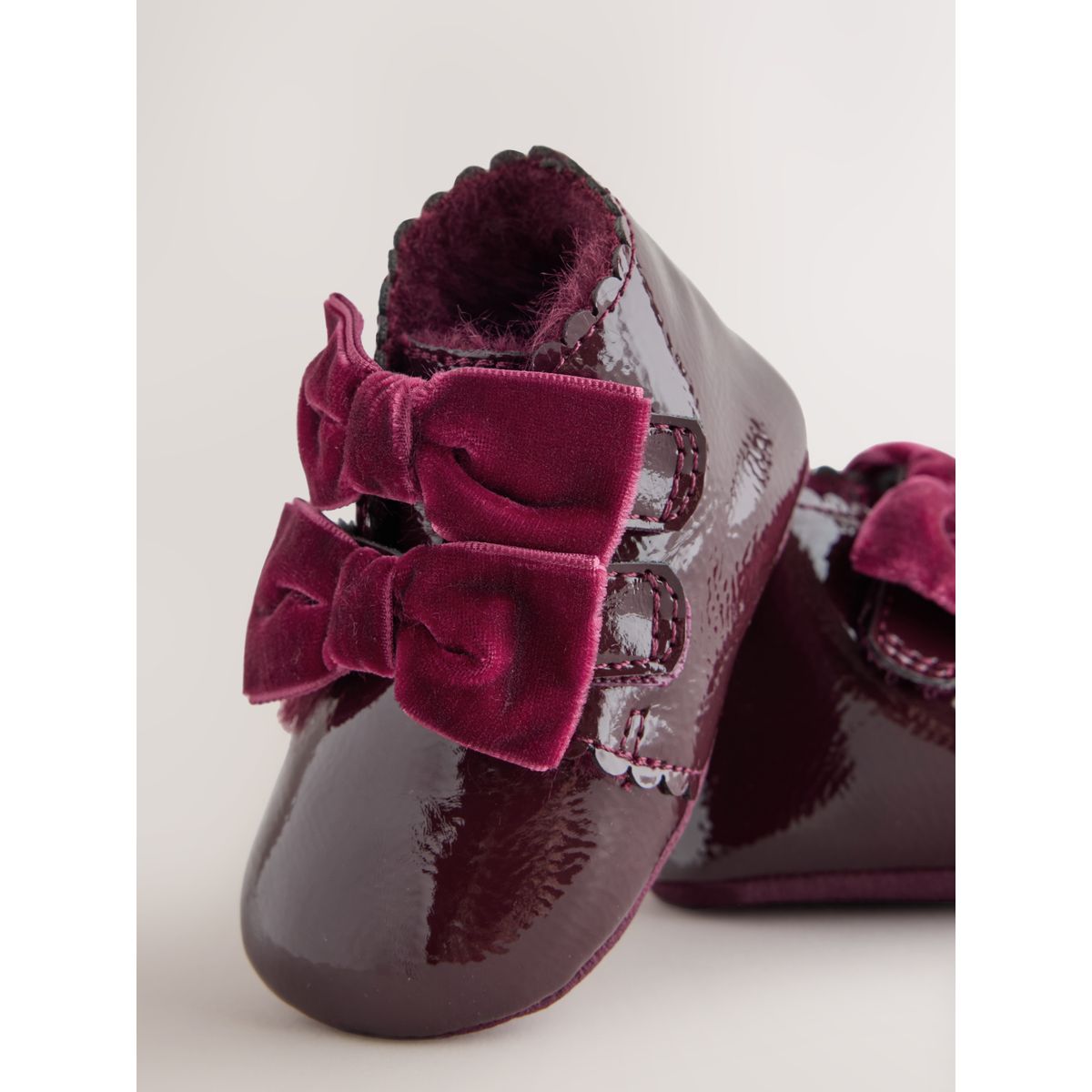 Bottines bébé nœud rouge bordeaux, NEXT