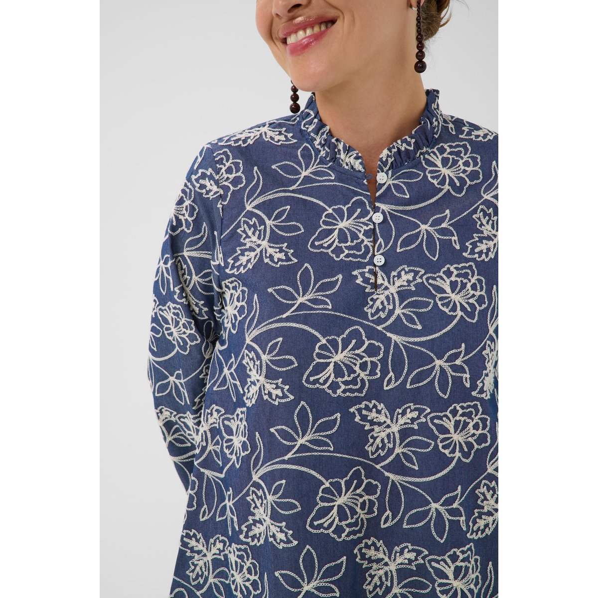 Robe bleu blue/white flower, CULTURE