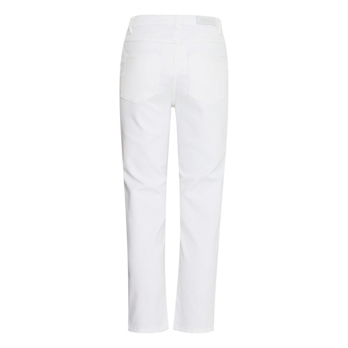 Jeans jambes droites, longueur chevlle blanc de blanc, ICHI