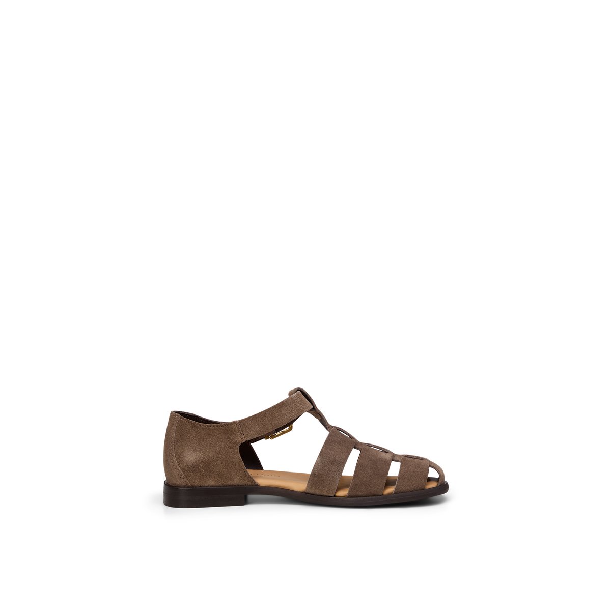Sandales de pêcheur modèle Fiona en cuir velours doux beige, MARC O'POLO