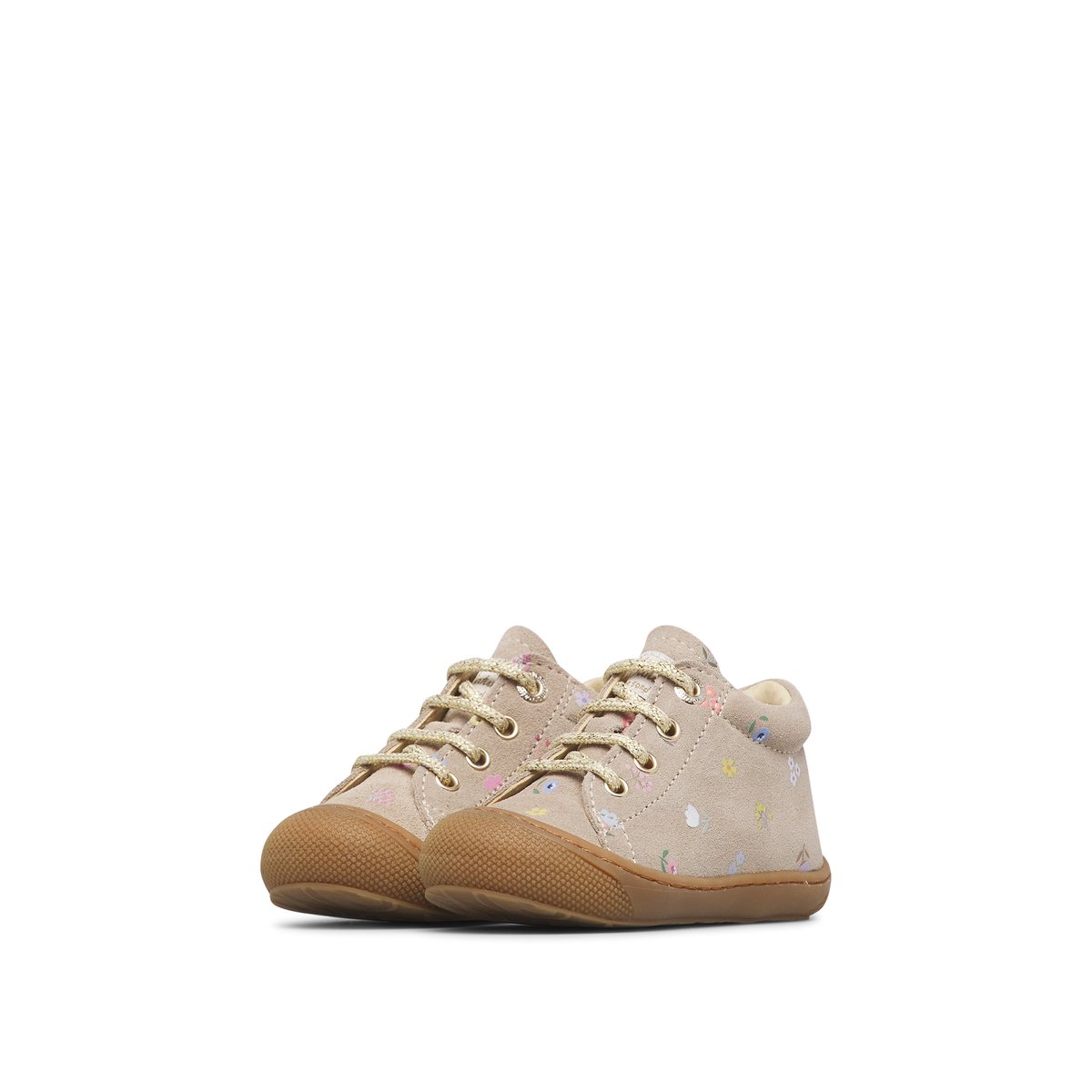 Chaussures premiers pas en suède COCOON beige-platine, NATURINO