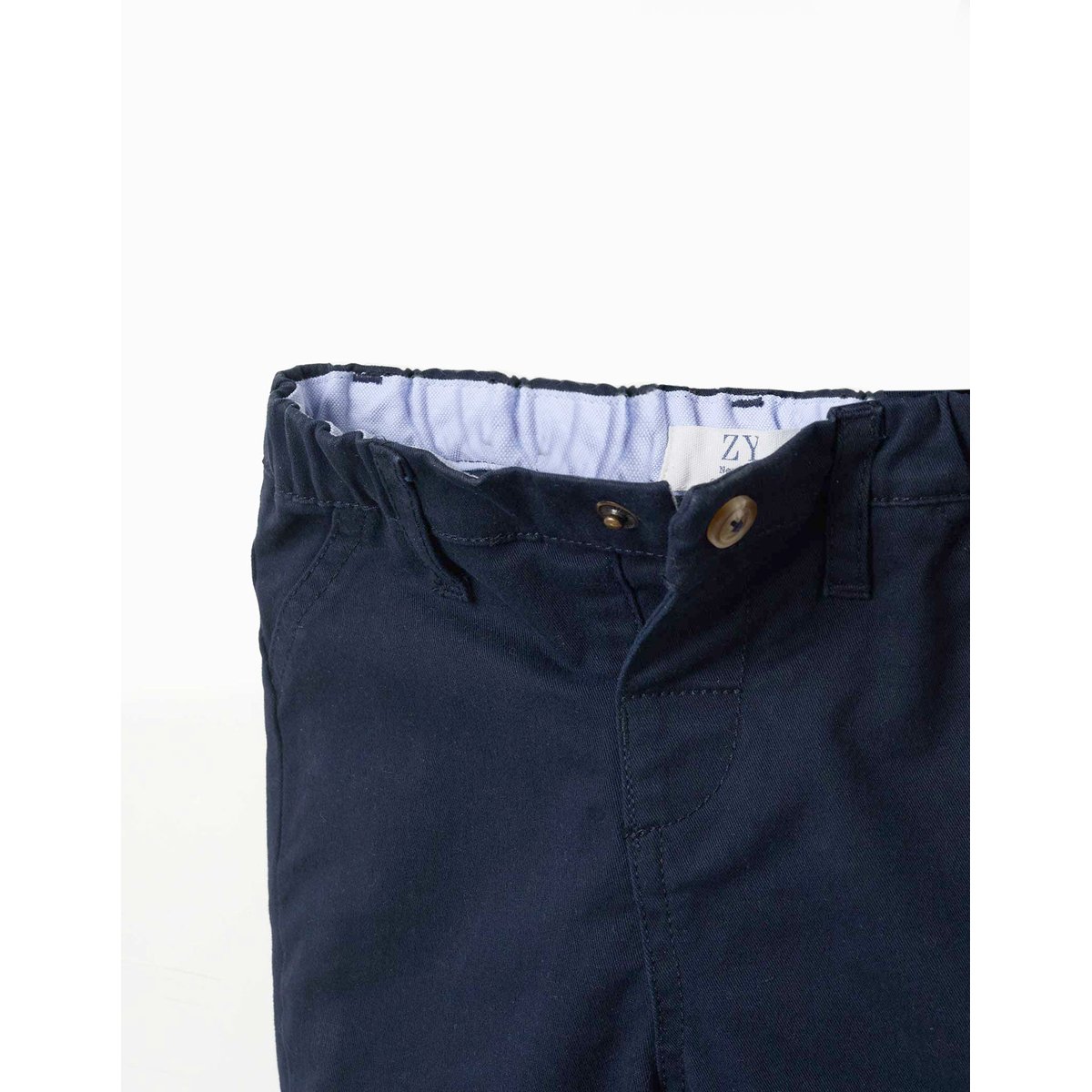 Pantalon en sergé avec bretelles amovibles bleu foncé, ZIPPY
