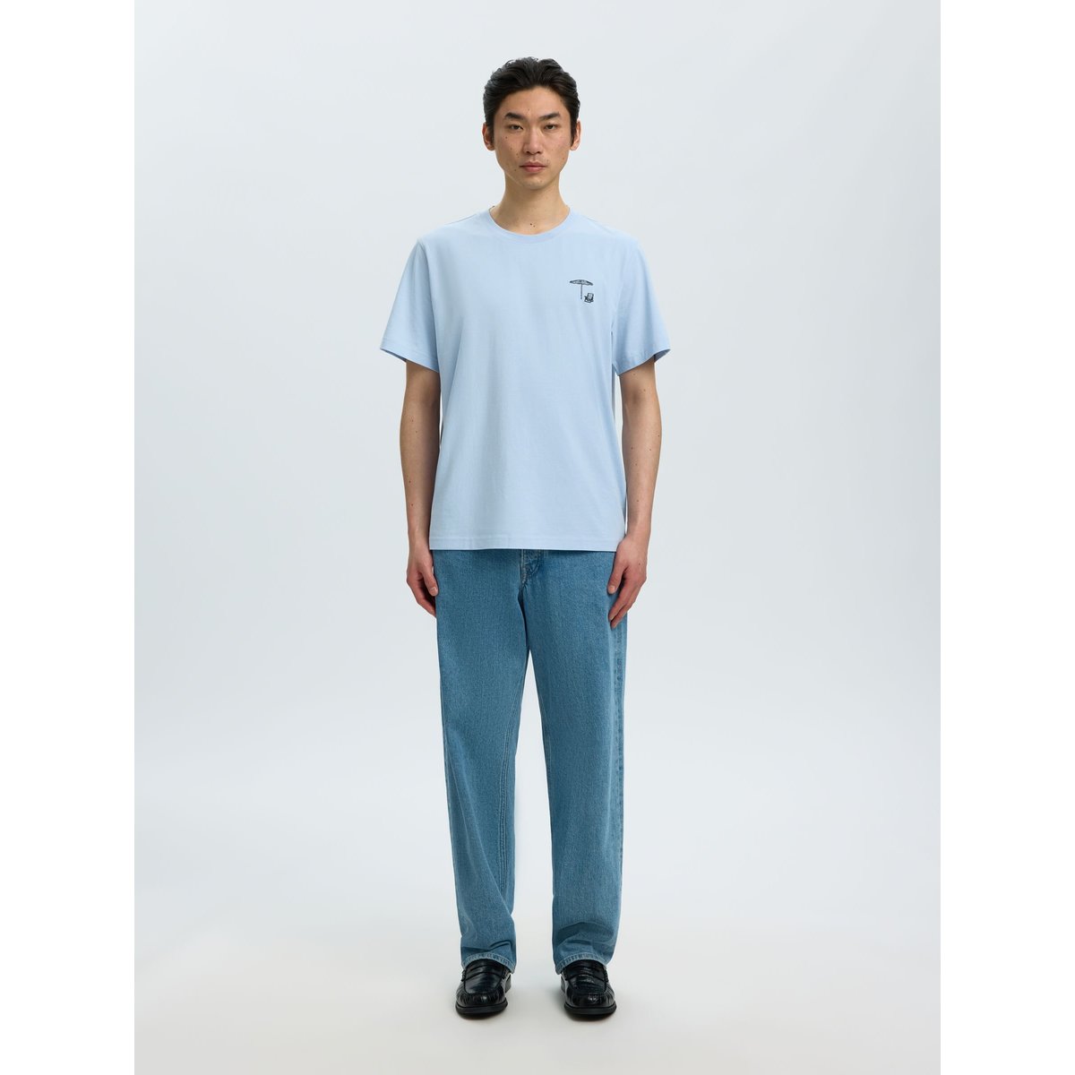 T-Shirt cashmere blue, SELECTED