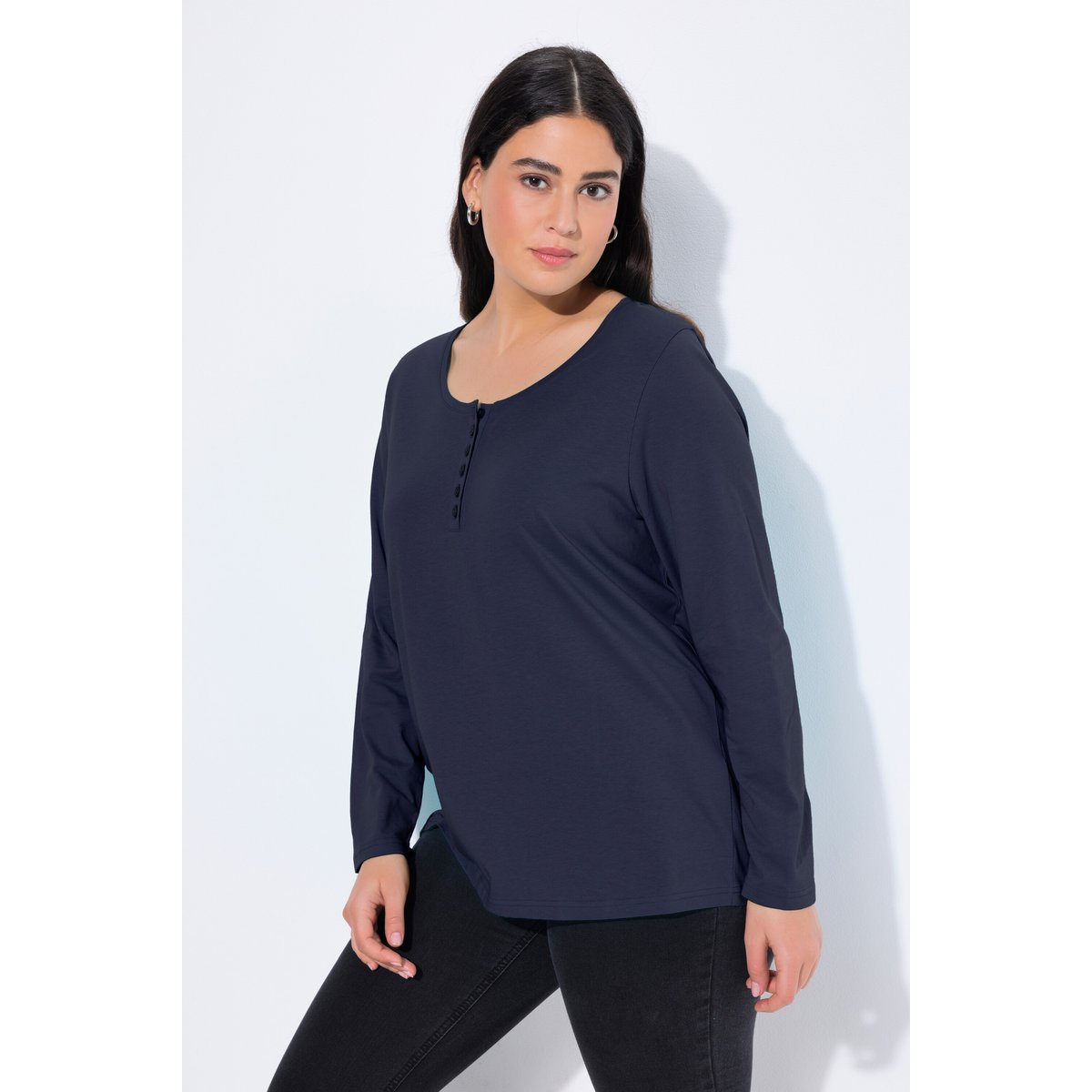 T-shirt manches longues et patte marine, ULLA POPKEN