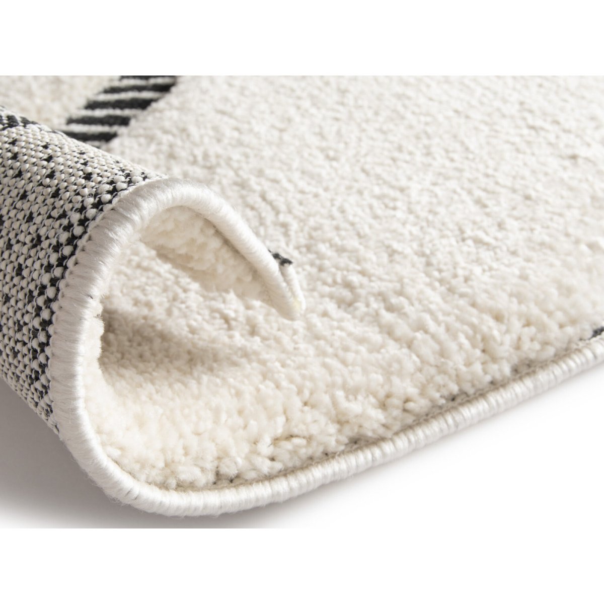 Tapis poils courts style bohème, RACHIDA gris clair, BOBOCHIC
