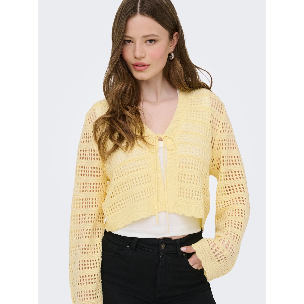 Cardigan double cream, ONLY