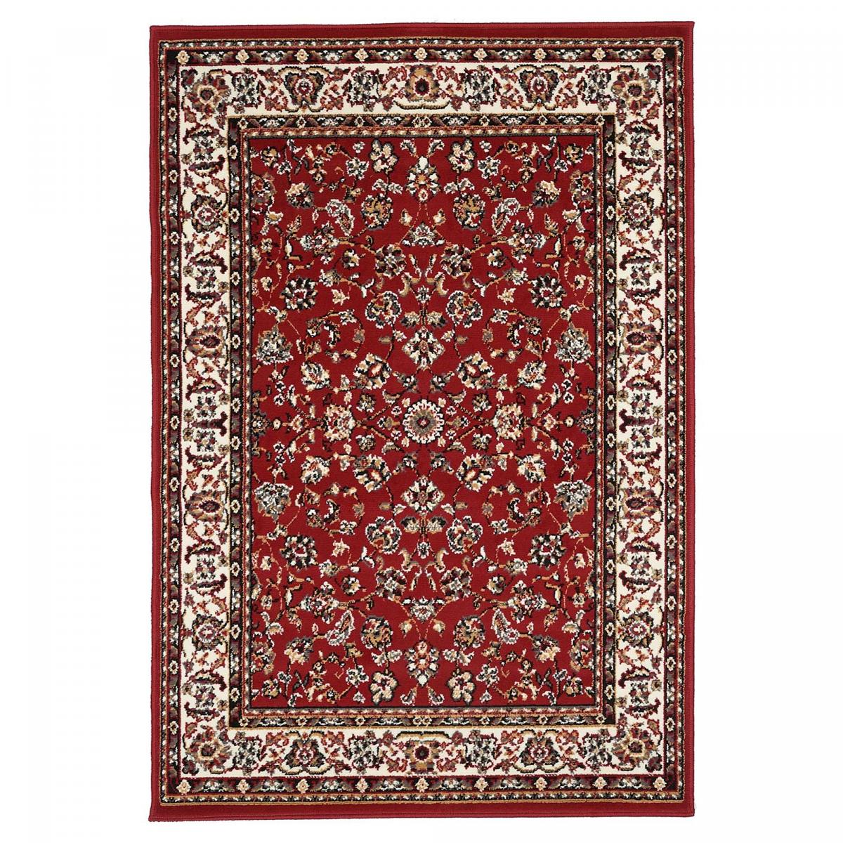 Tapis oriental tissé motif ancestral LYN1 NOMED rouge, UN AMOUR DE TAPIS