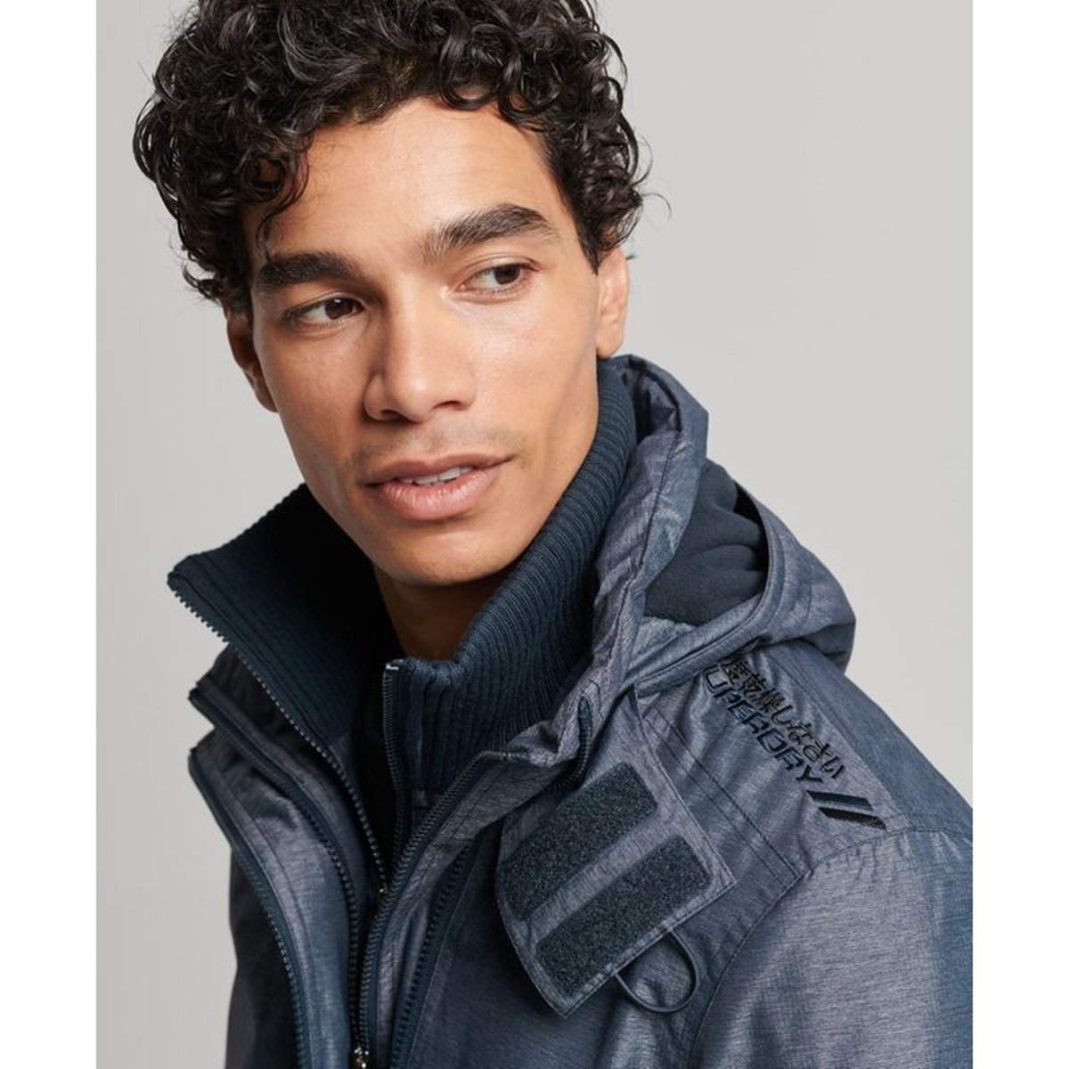 Veste zippée à capuche Pop Arctic SD-Windcheater bleu marine chiné/bleu marine, SUPERDRY