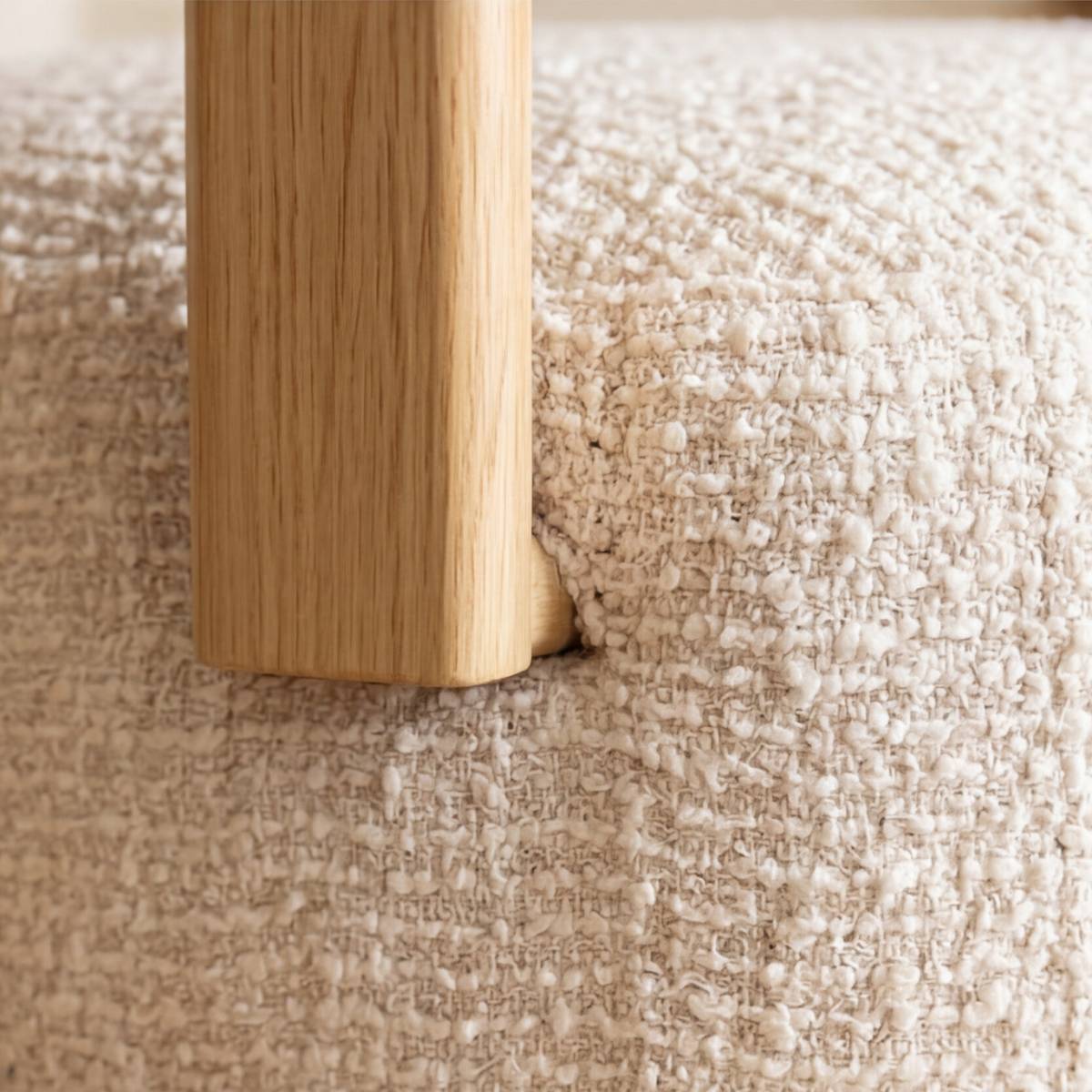 Fauteuil en tissu et métal PASCAL blanc, MADE IN MEUBLES 