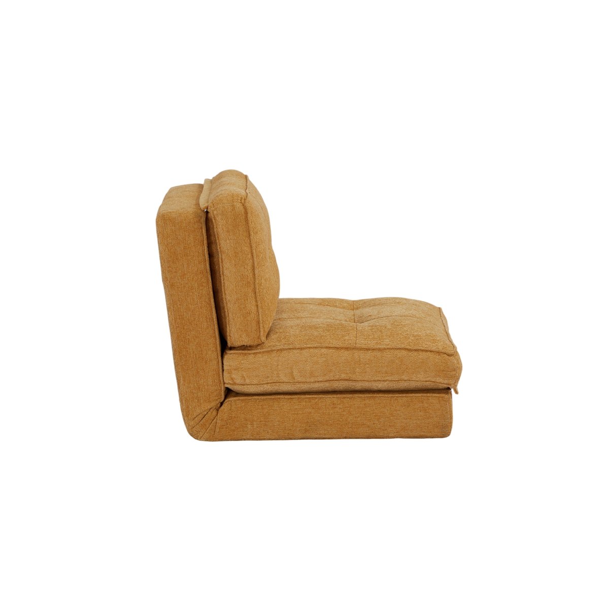 Fauteuil chauffeuse convertible en tissu, BRAGA jaune, NORDLYS